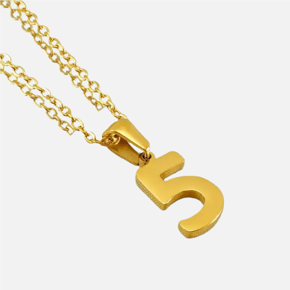Lucky Number Necklace (18k Gold-Plated) - Jewelled Me