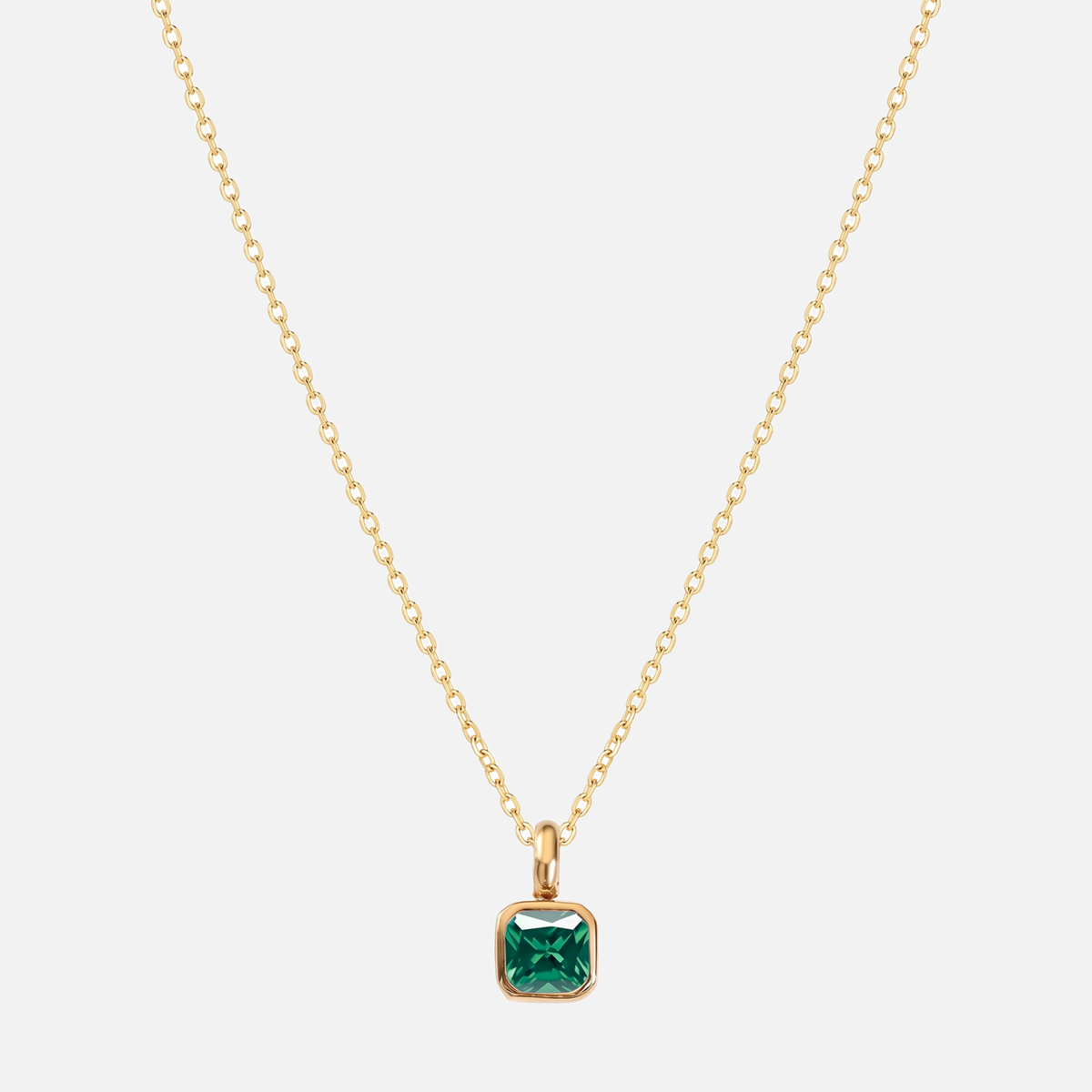 Carré Birthstone Necklace
