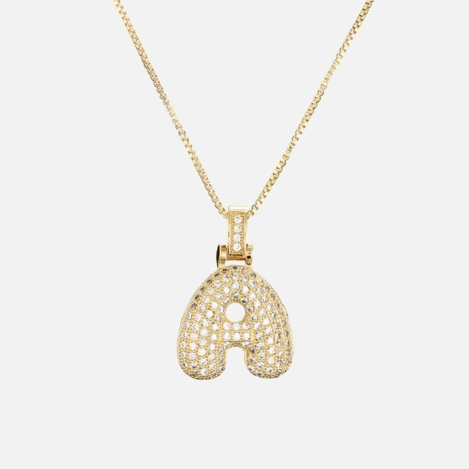 ICED Big Bubble Initial Necklace - Jewelled Me