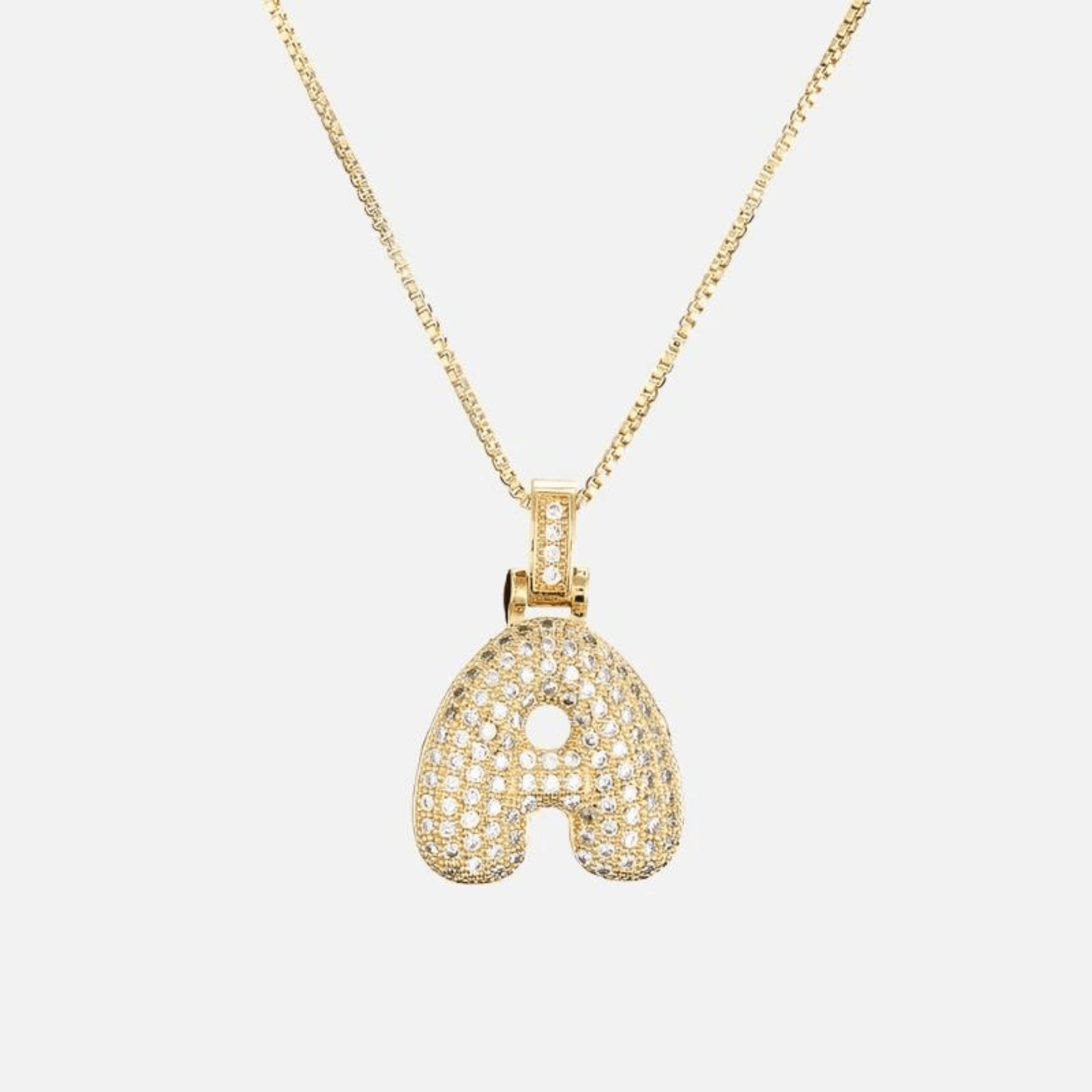 ICED Big Bubble Initial Necklace - Jewelled Me