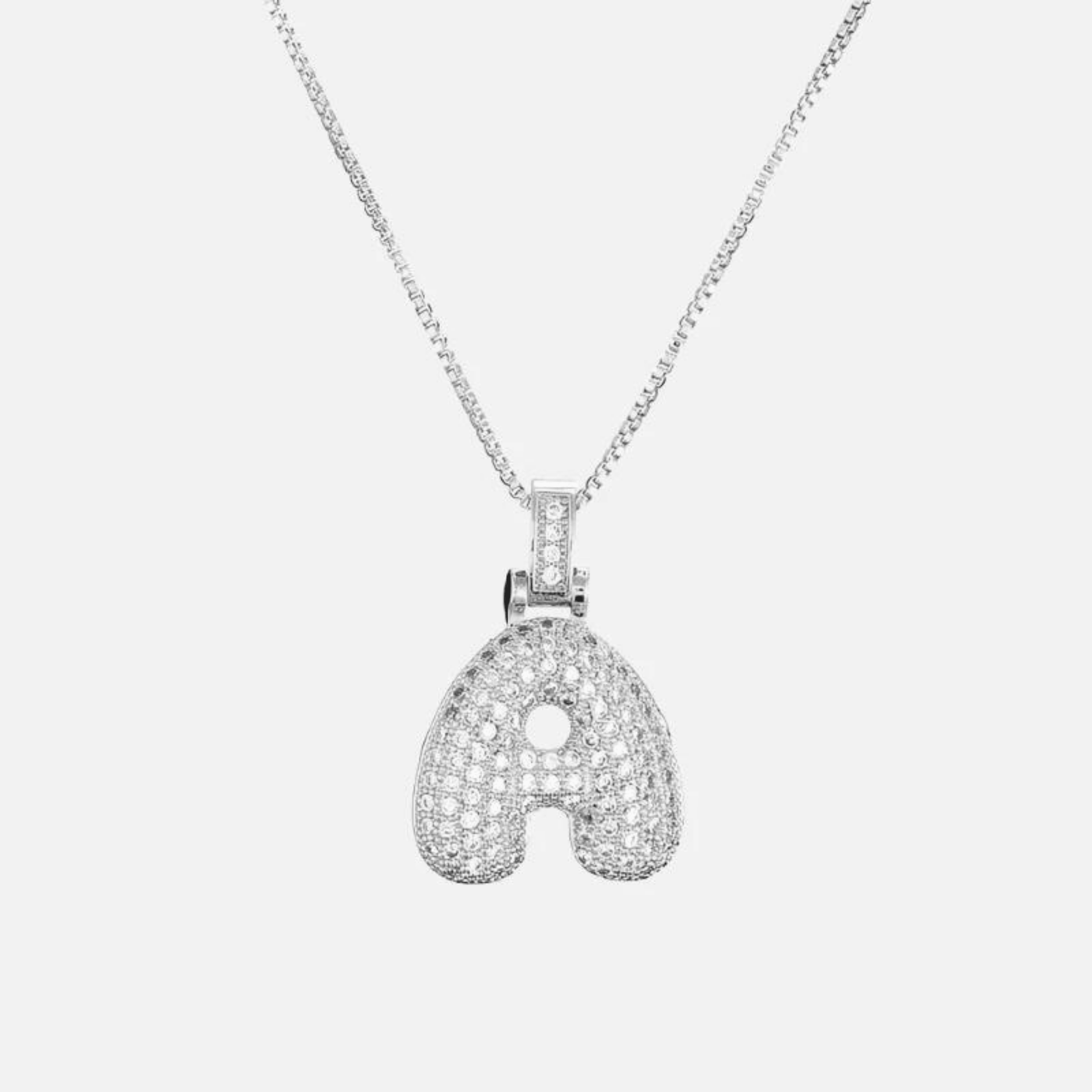 ICED Big Bubble Initial Necklace - Jewelled Me