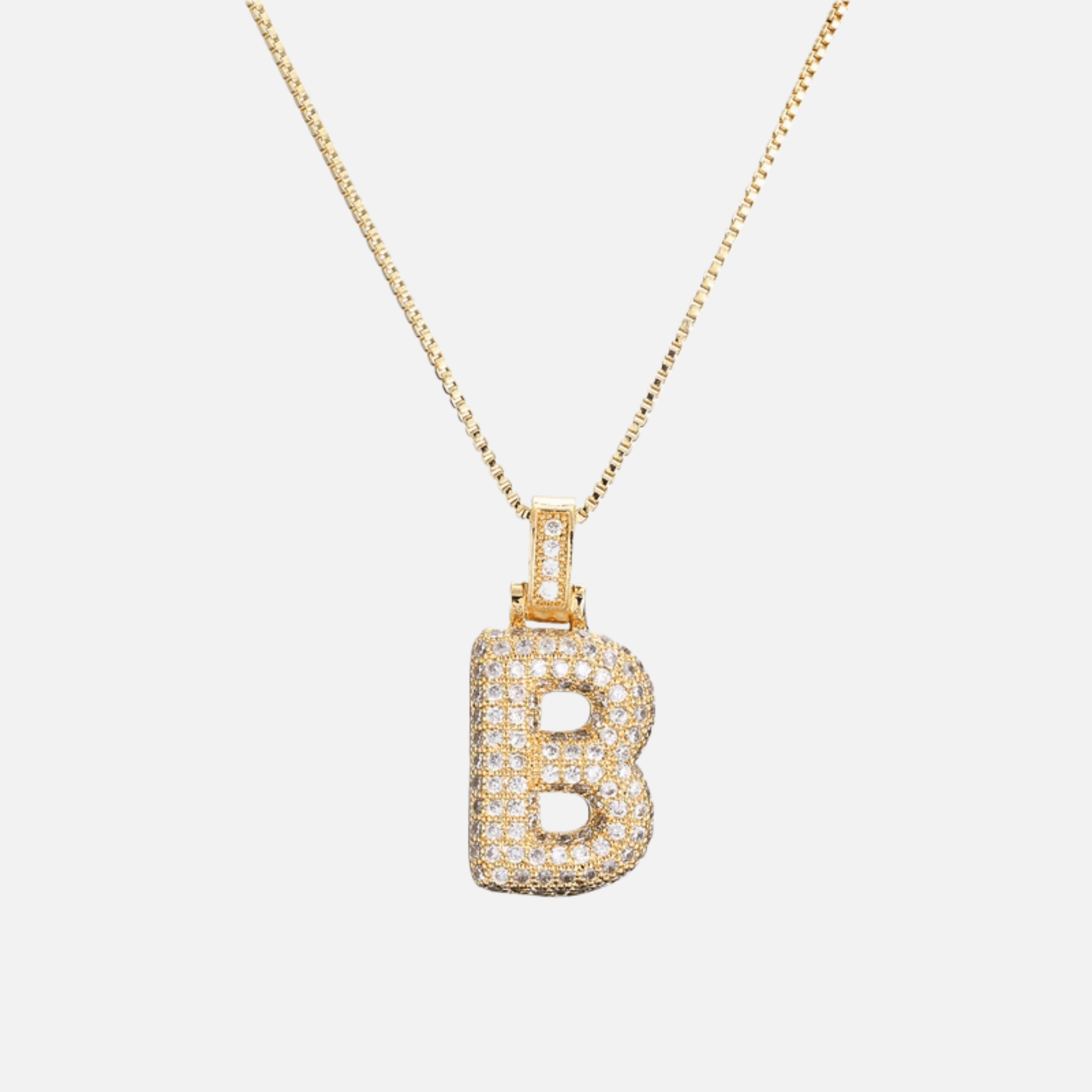 ICED Big Bubble Initial Necklace - Jewelled Me