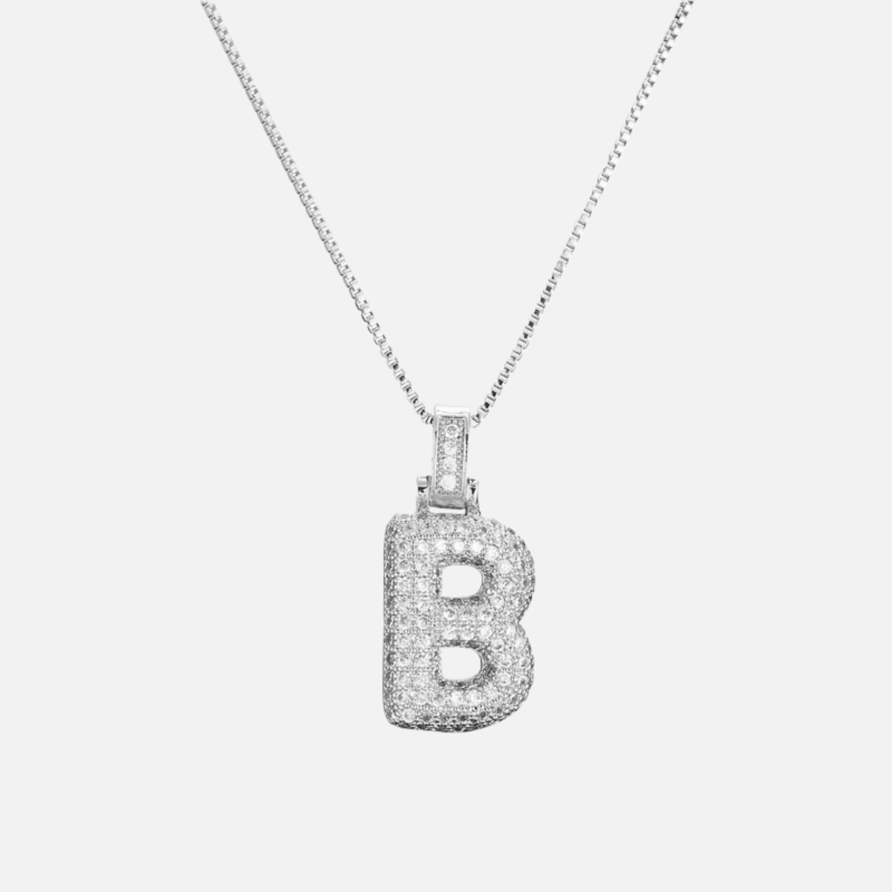 ICED Big Bubble Initial Necklace - Jewelled Me