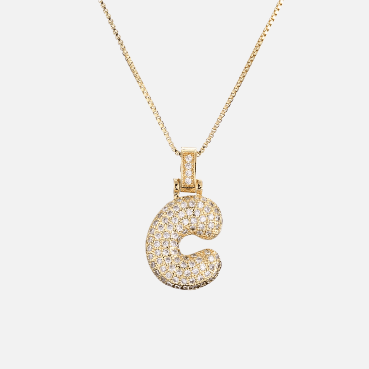 ICED Big Bubble Initial Necklace - Jewelled Me
