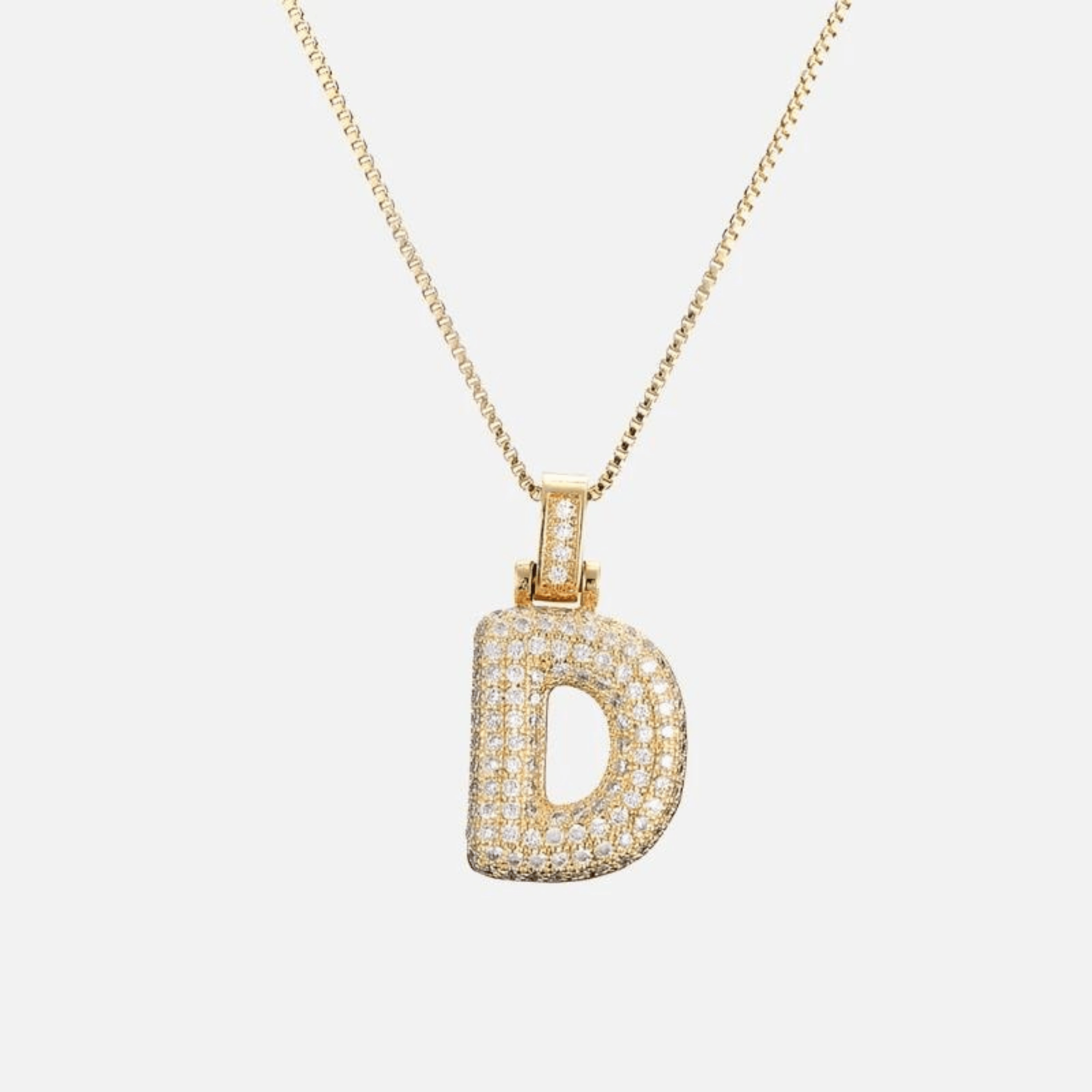 ICED Big Bubble Initial Necklace - Jewelled Me