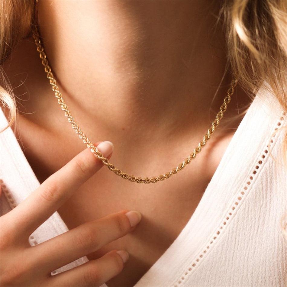 Ornate Rope Chain Necklace (14k Gold-Plated) - Jewelled Me