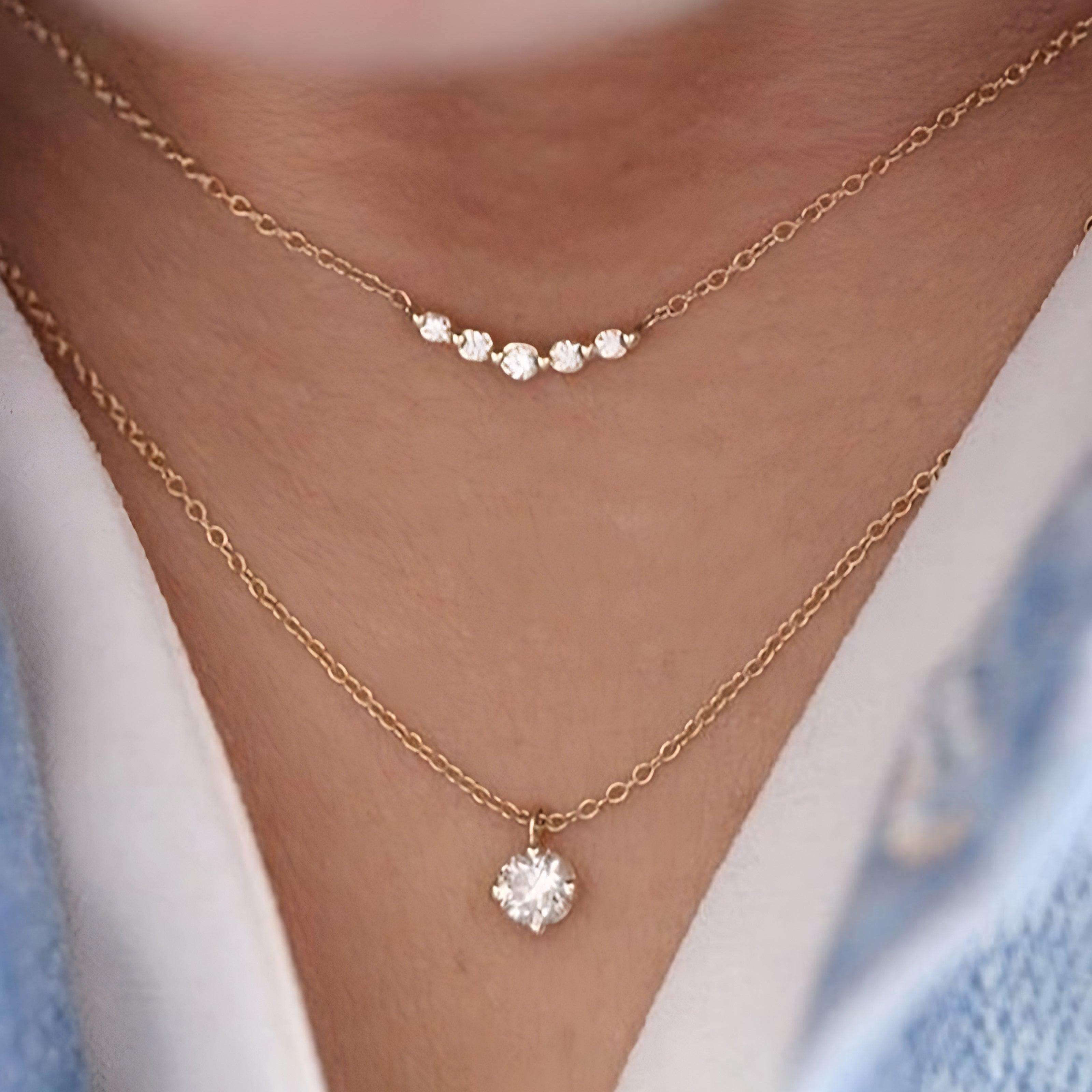 Jewelled Cluster Necklace - Jewelled Me