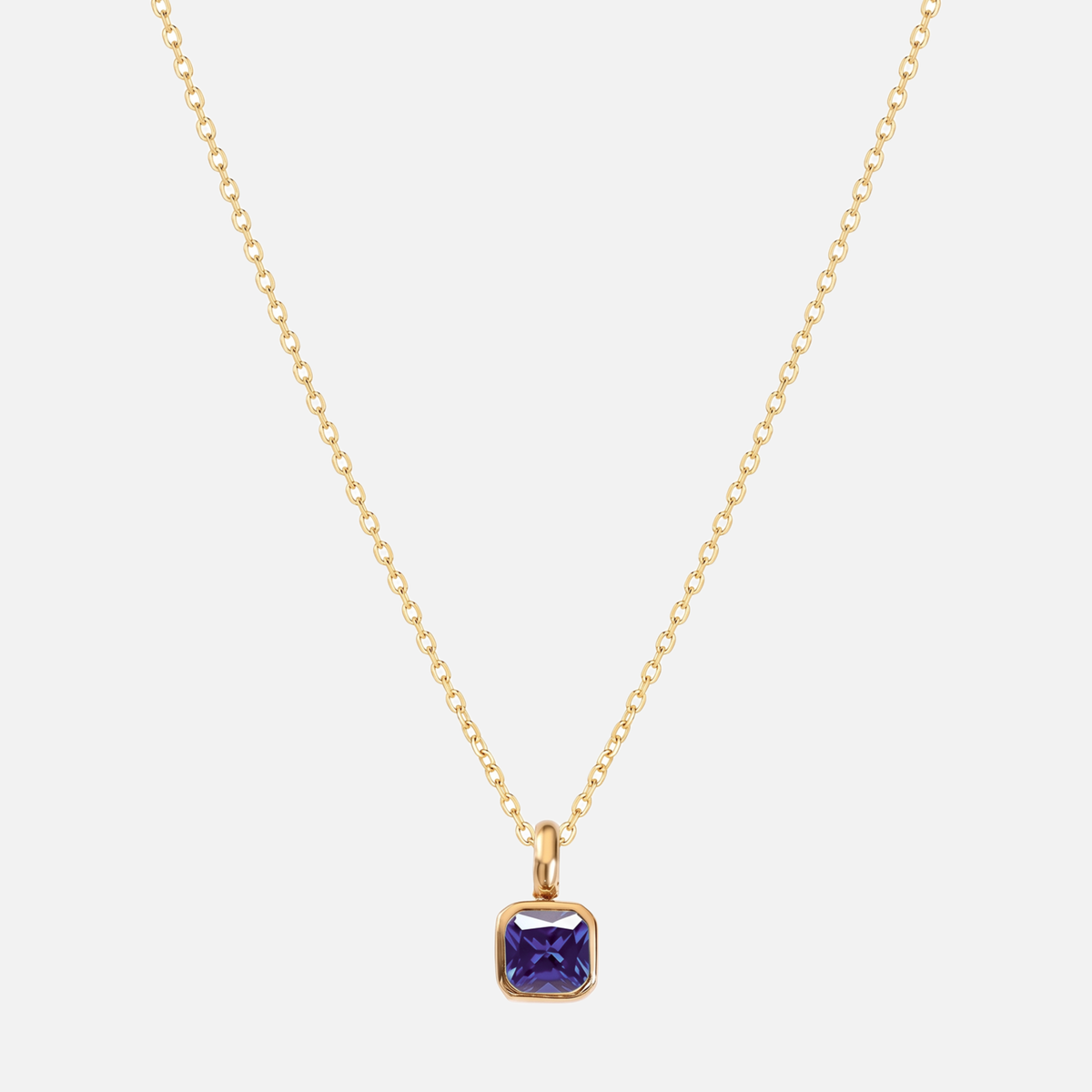 Carré Birthstone Necklace