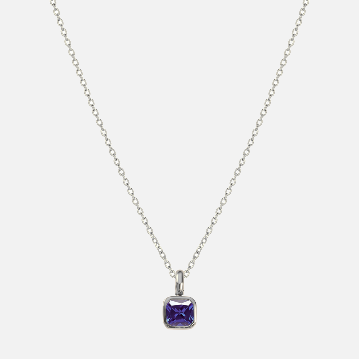 Carré Birthstone Necklace