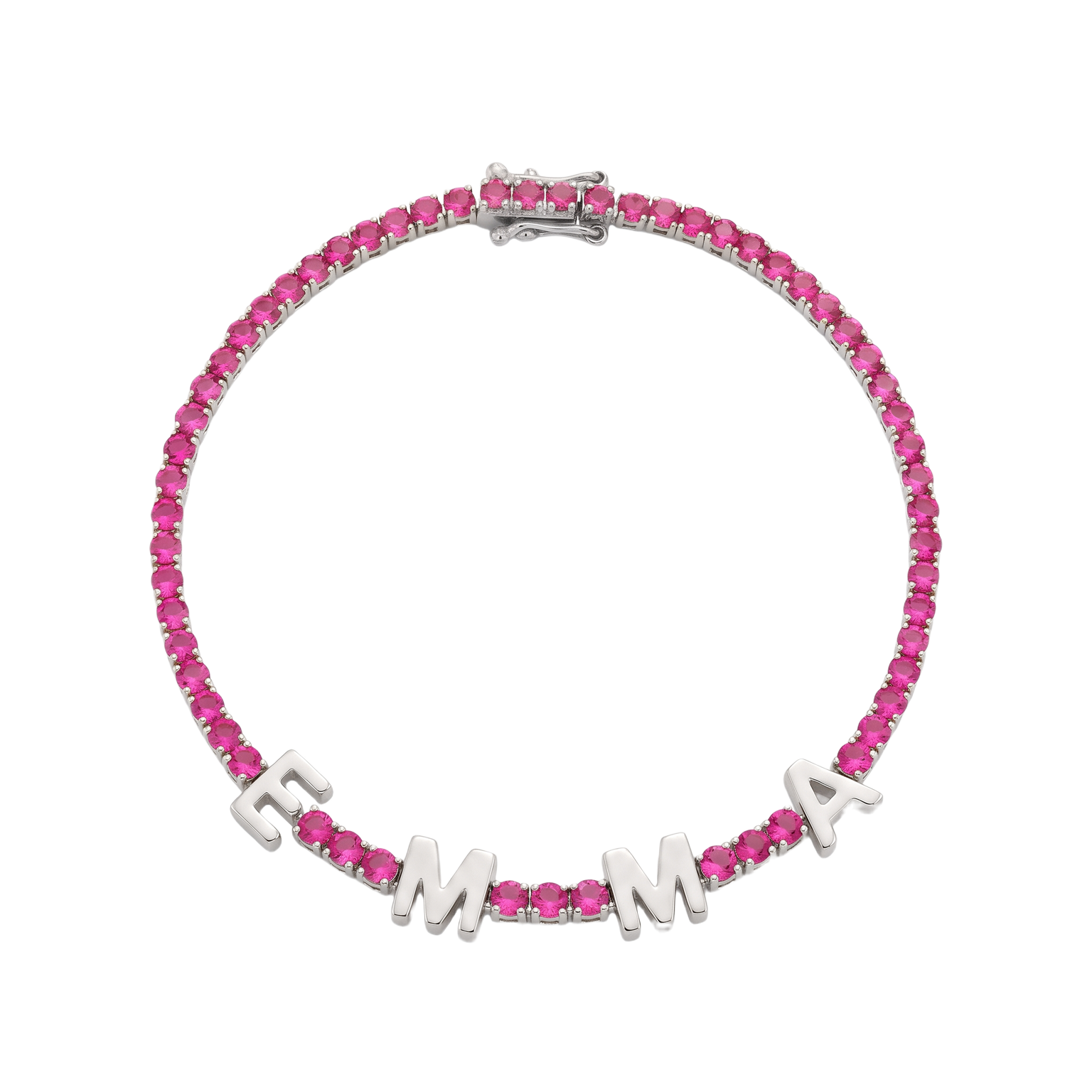 Custom Name Multi-Colour Tennis Bracelet