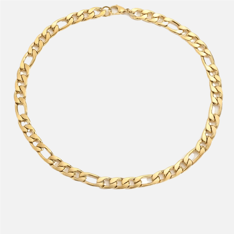 Figaro Chain Necklace (14k Gold-Plated) - Jewelled Me