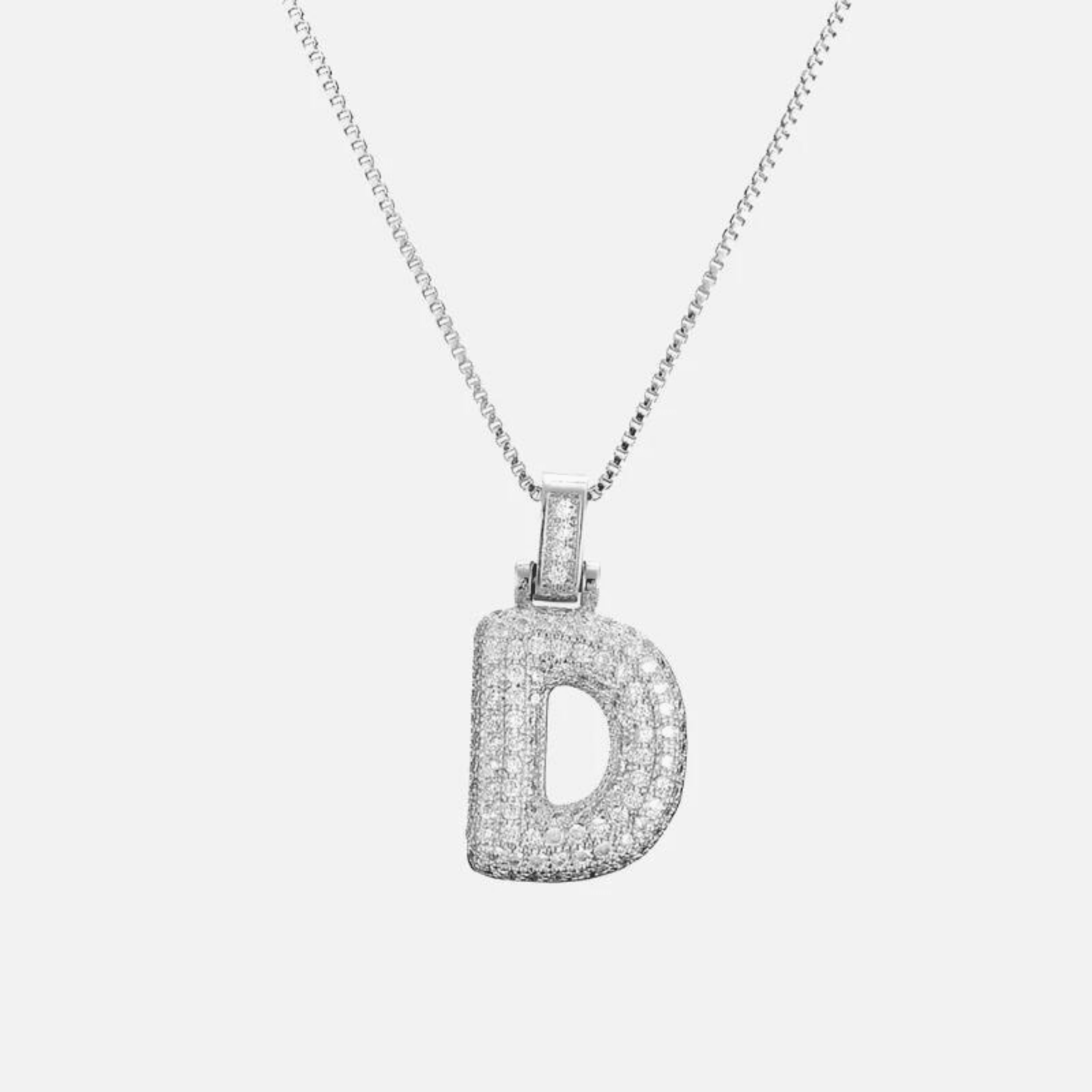 ICED Big Bubble Initial Necklace - Jewelled Me