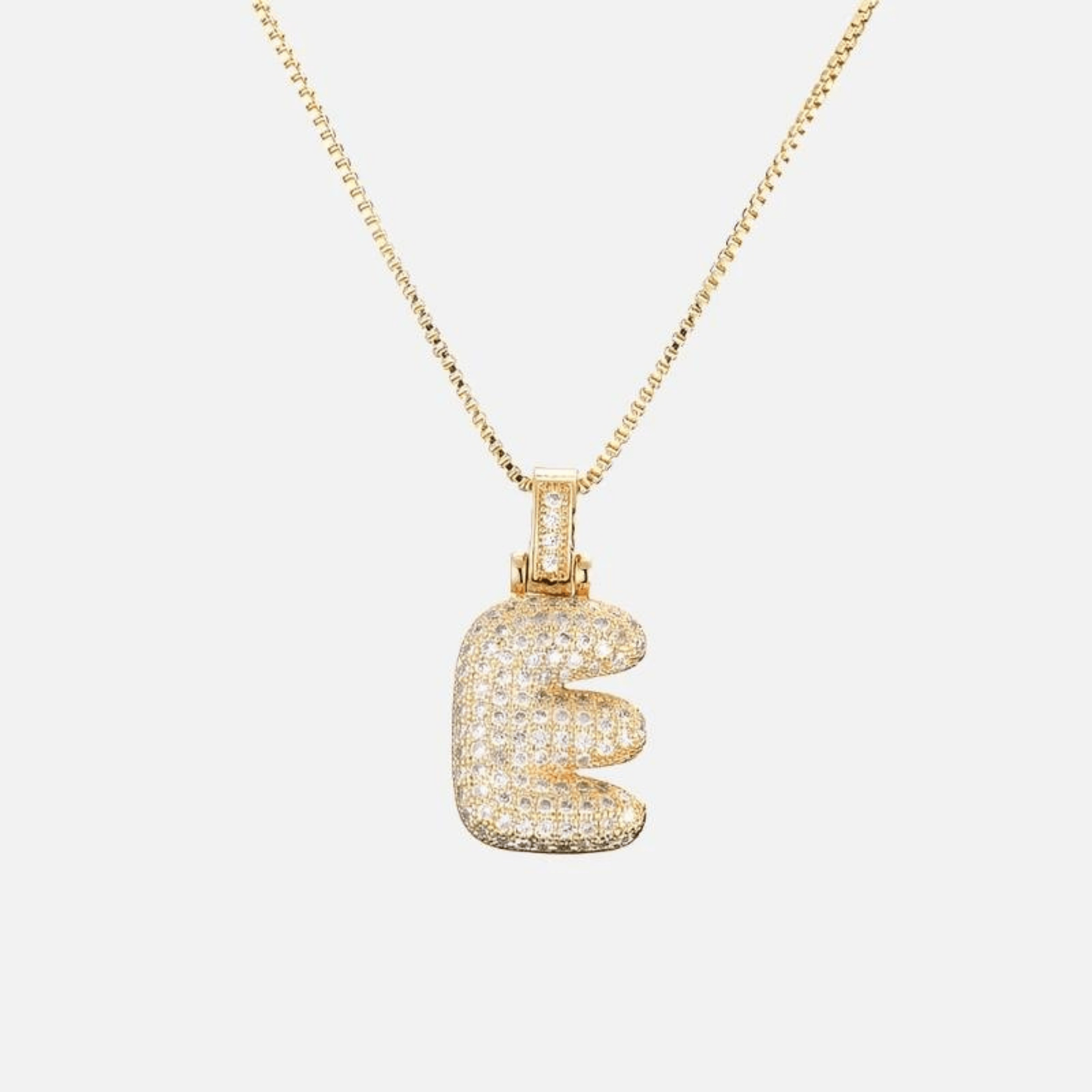 ICED Big Bubble Initial Necklace - Jewelled Me