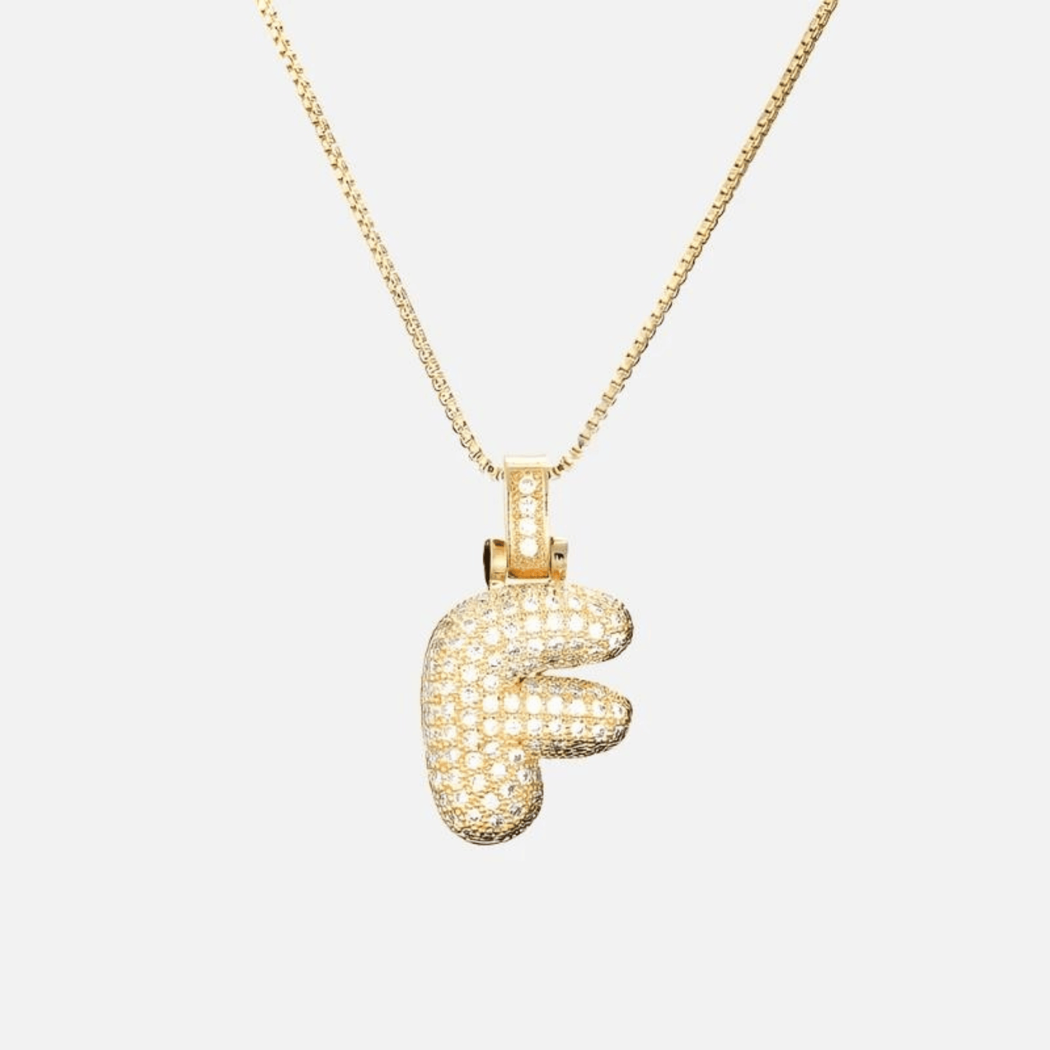 ICED Big Bubble Initial Necklace - Jewelled Me