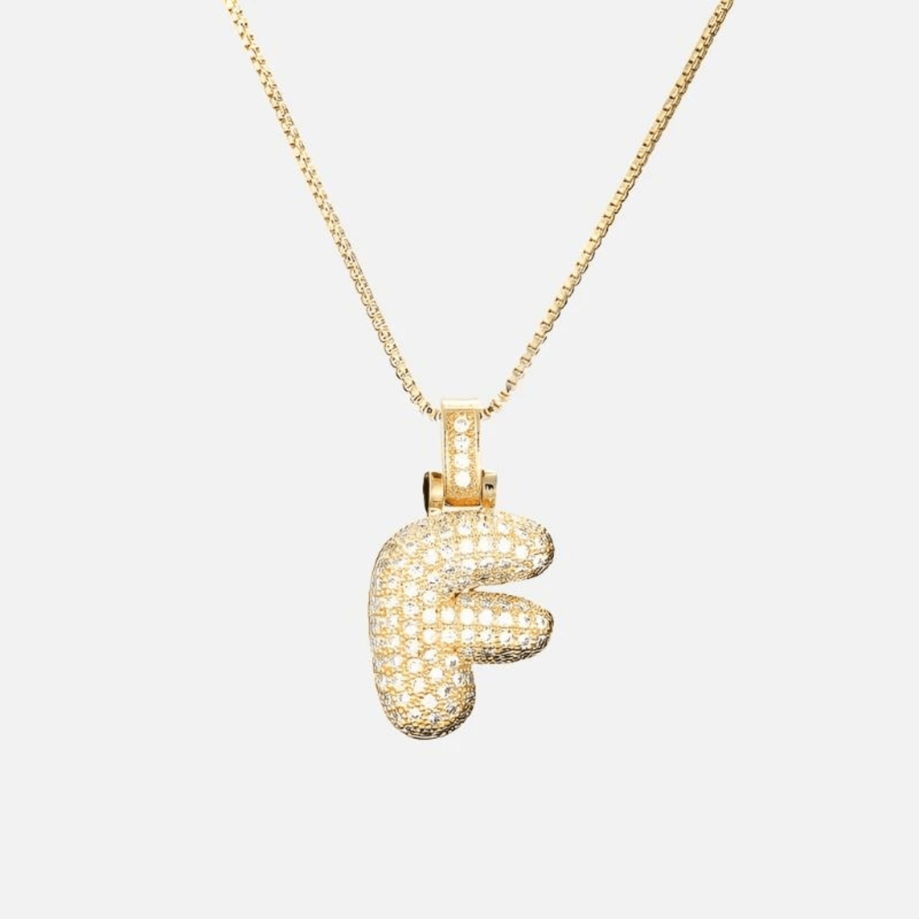 ICED Big Bubble Initial Necklace - Jewelled Me