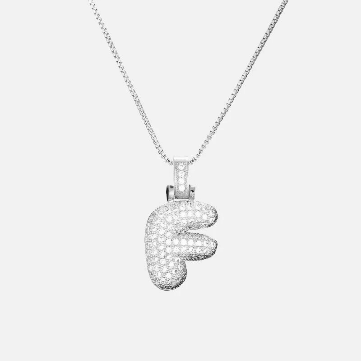 ICED Big Bubble Initial Necklace - Jewelled Me