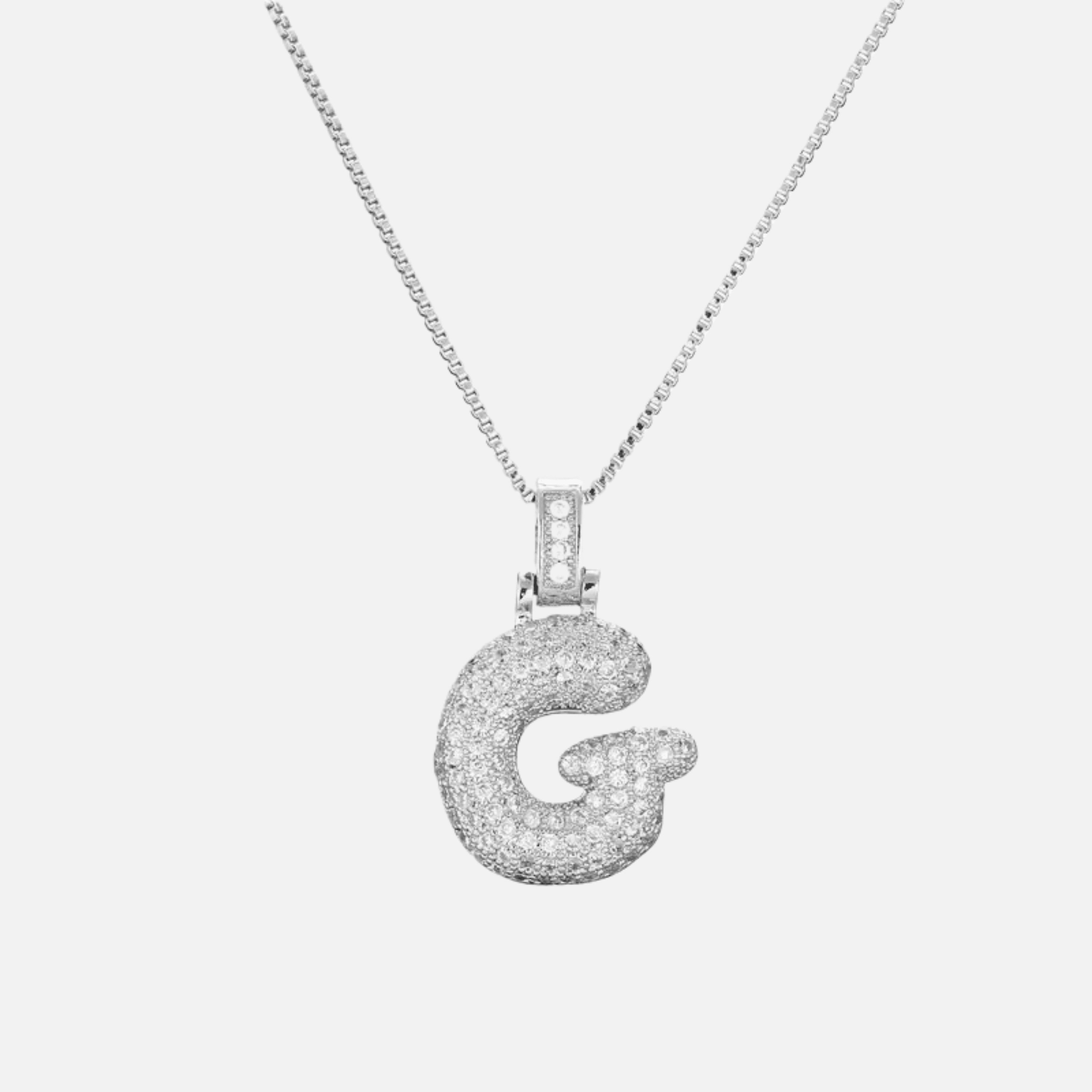 ICED Big Bubble Initial Necklace - Jewelled Me