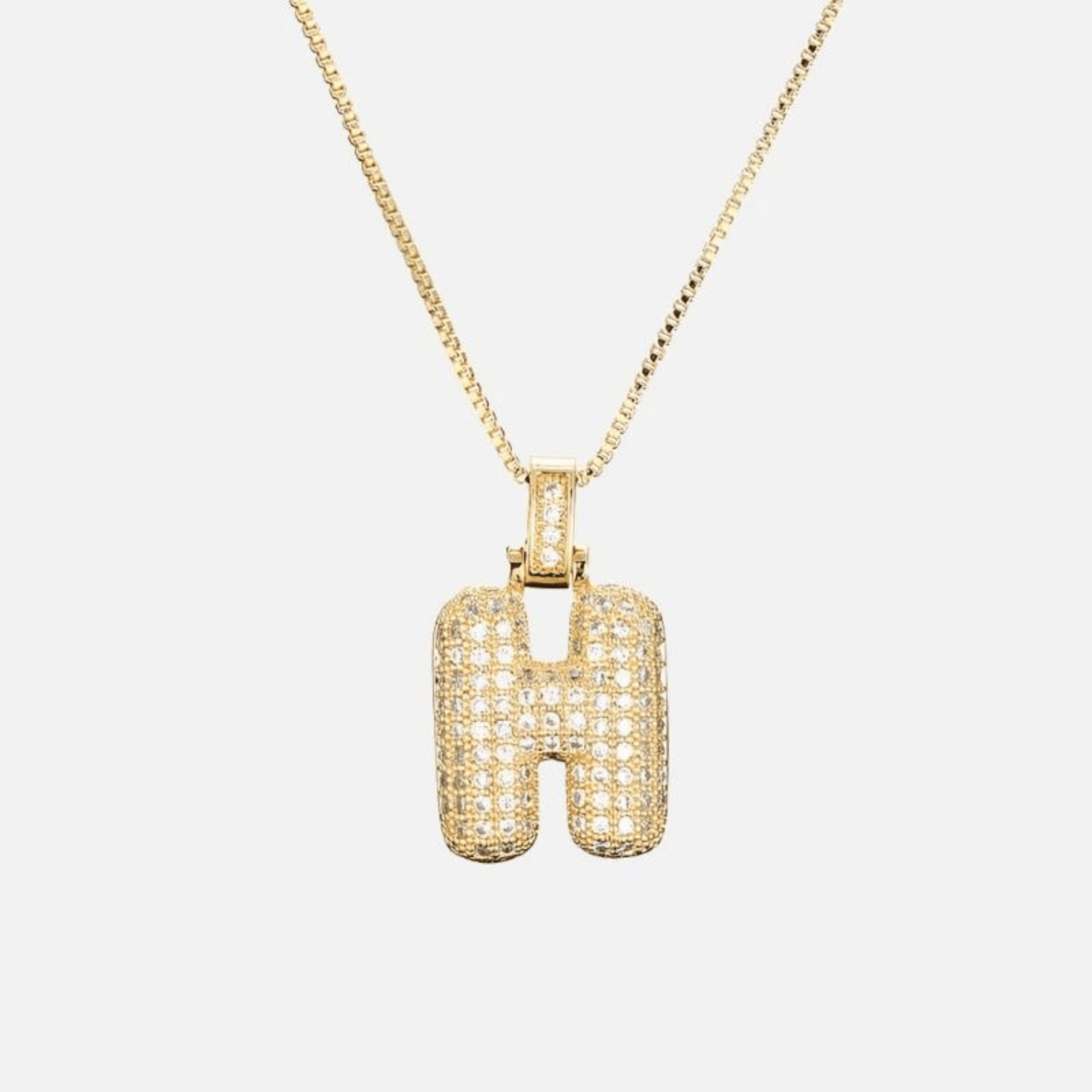 ICED Big Bubble Initial Necklace - Jewelled Me