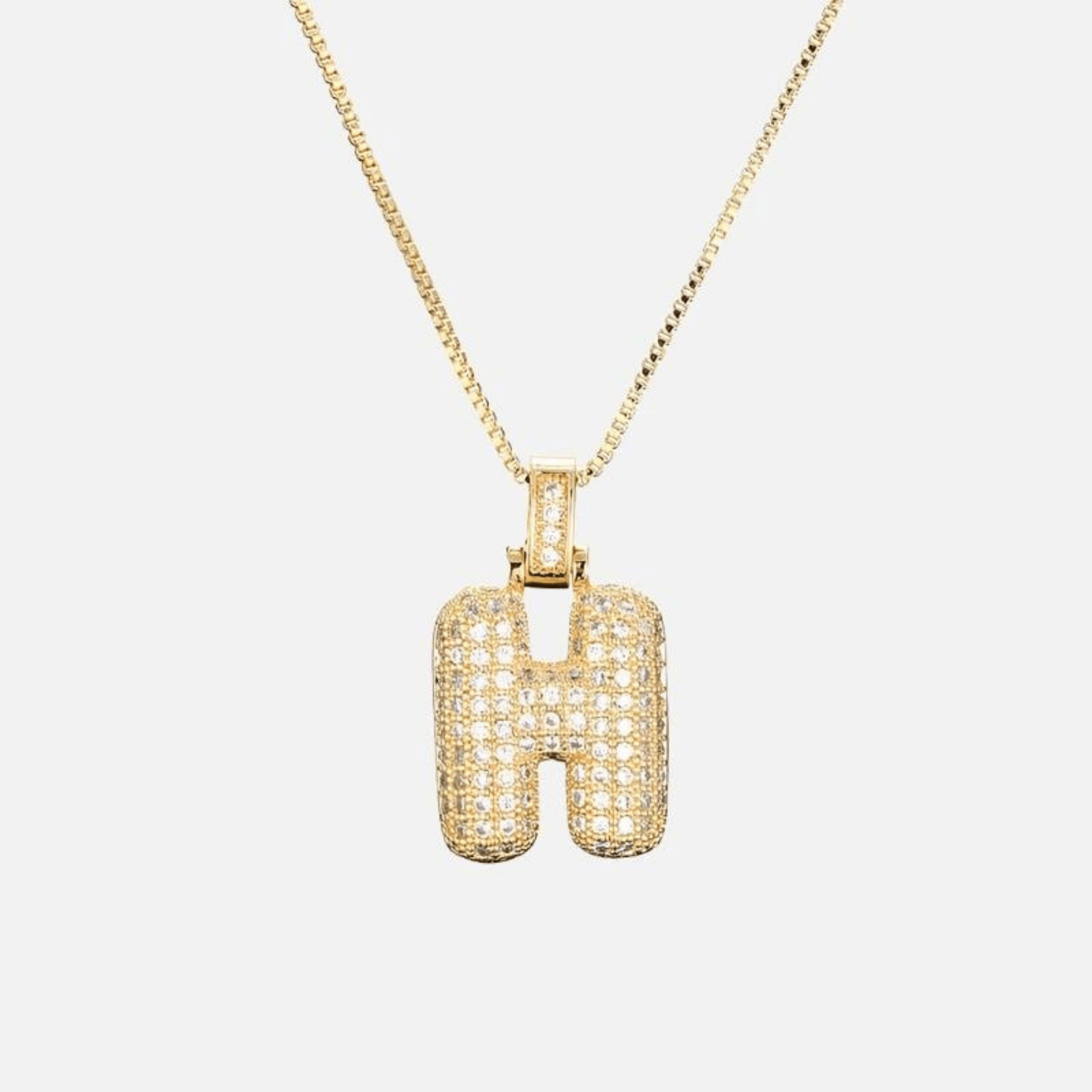 ICED Big Bubble Initial Necklace - Jewelled Me