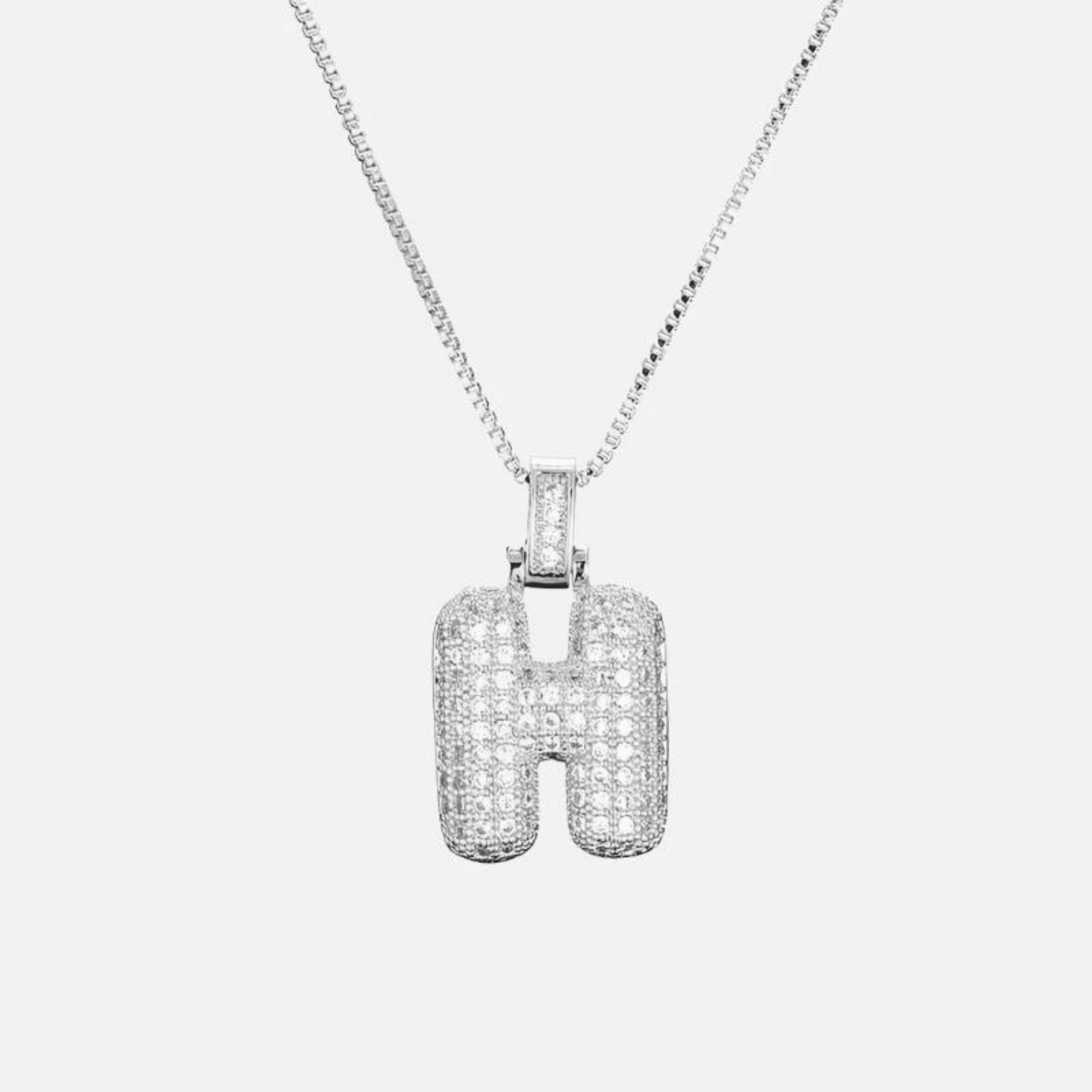 ICED Big Bubble Initial Necklace - Jewelled Me