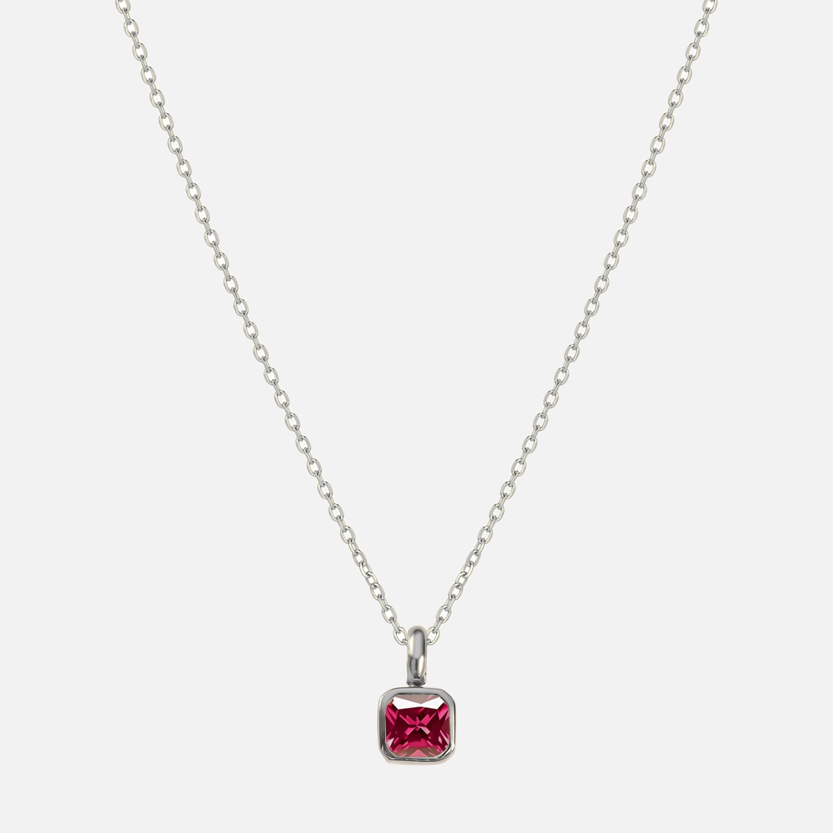 Carré Birthstone Necklace