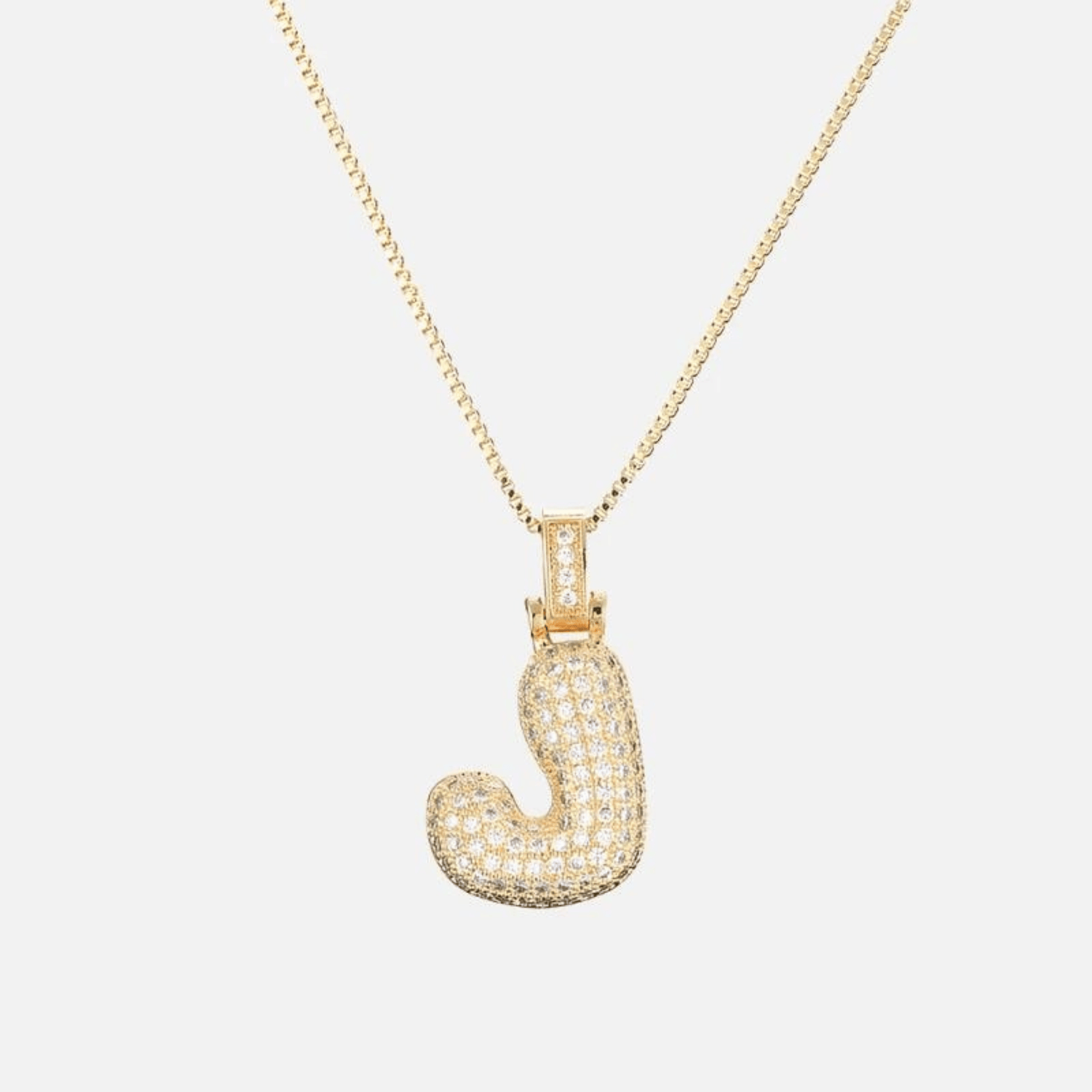 ICED Big Bubble Initial Necklace - Jewelled Me