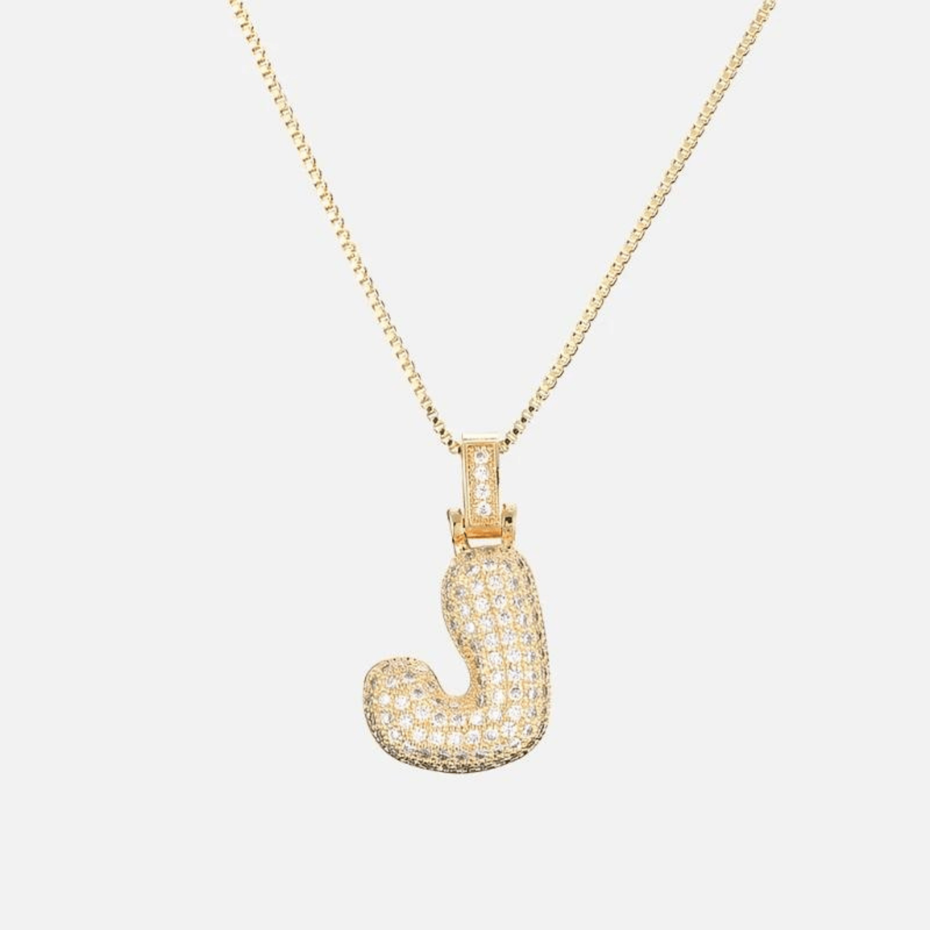 ICED Big Bubble Initial Necklace - Jewelled Me