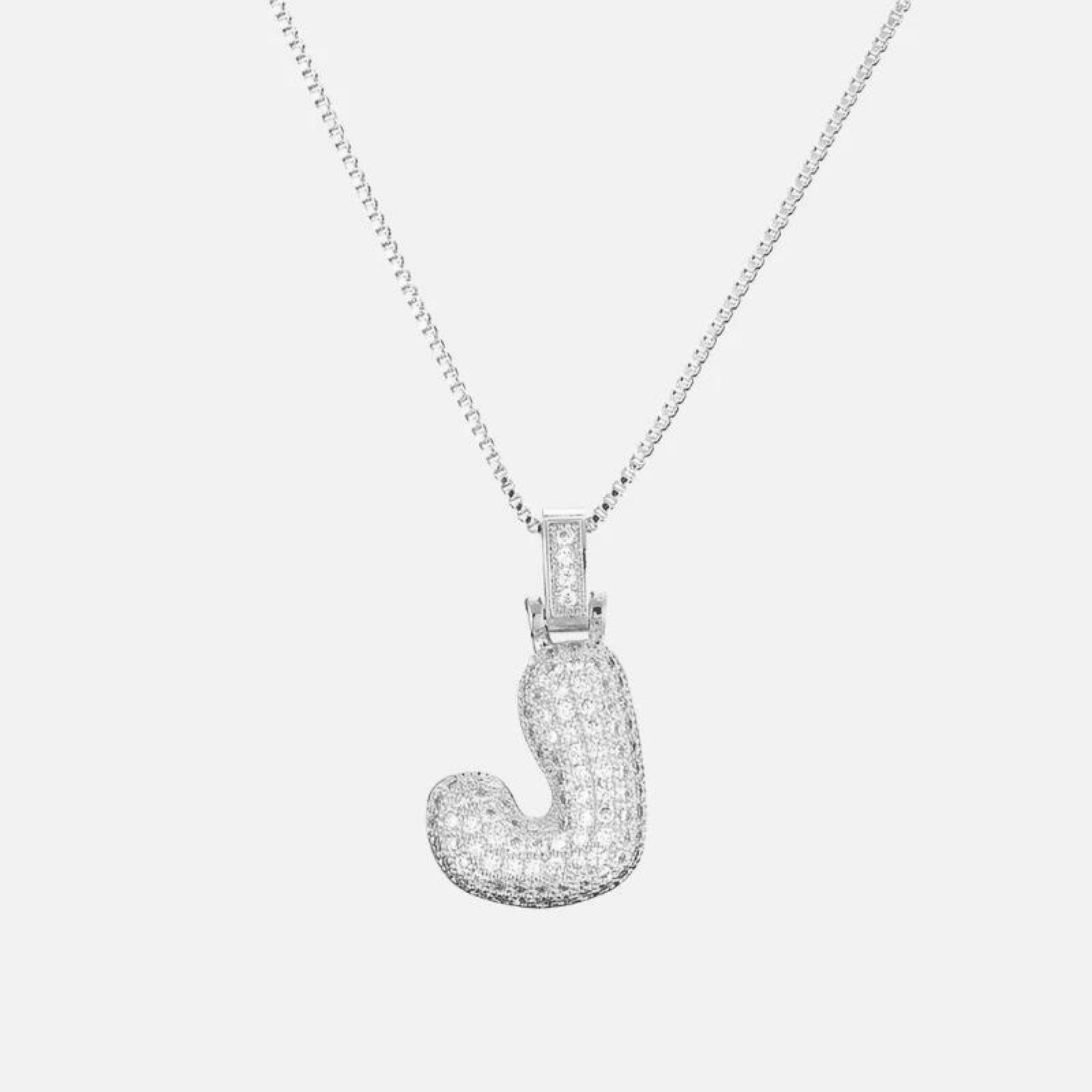 ICED Big Bubble Initial Necklace - Jewelled Me
