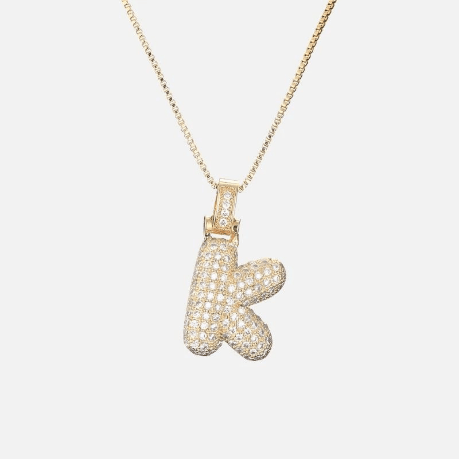 ICED Big Bubble Initial Necklace - Jewelled Me