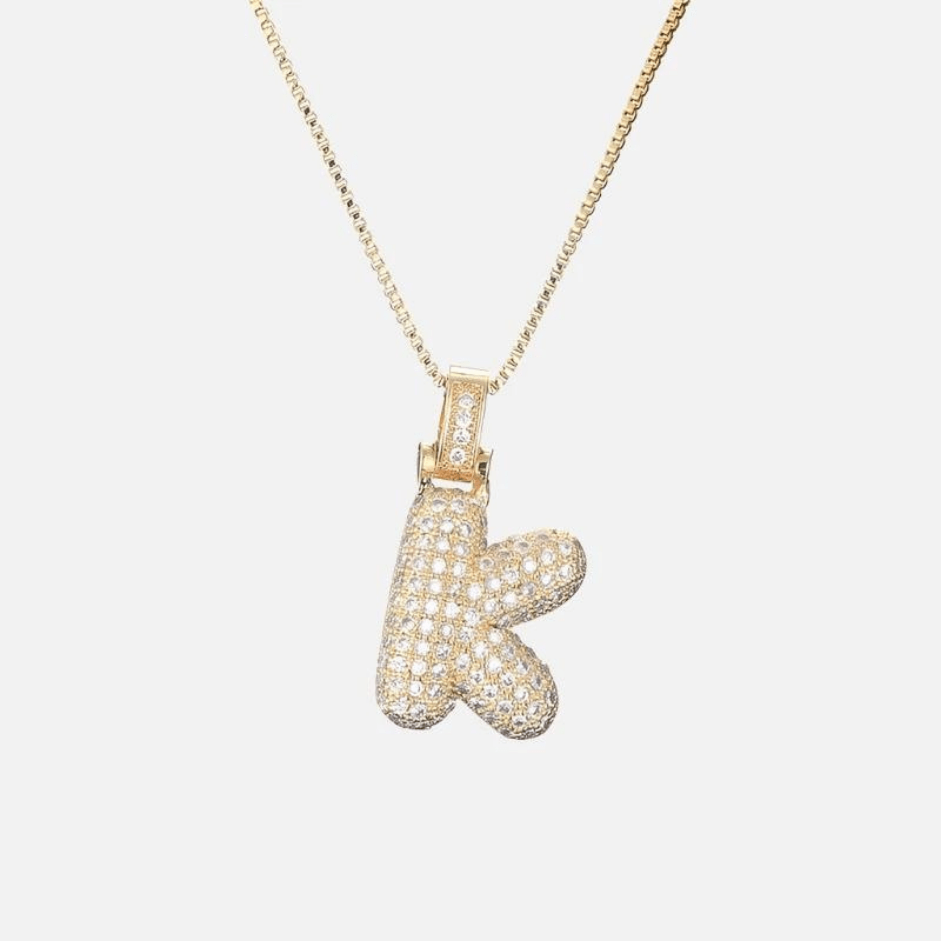 ICED Big Bubble Initial Necklace - Jewelled Me