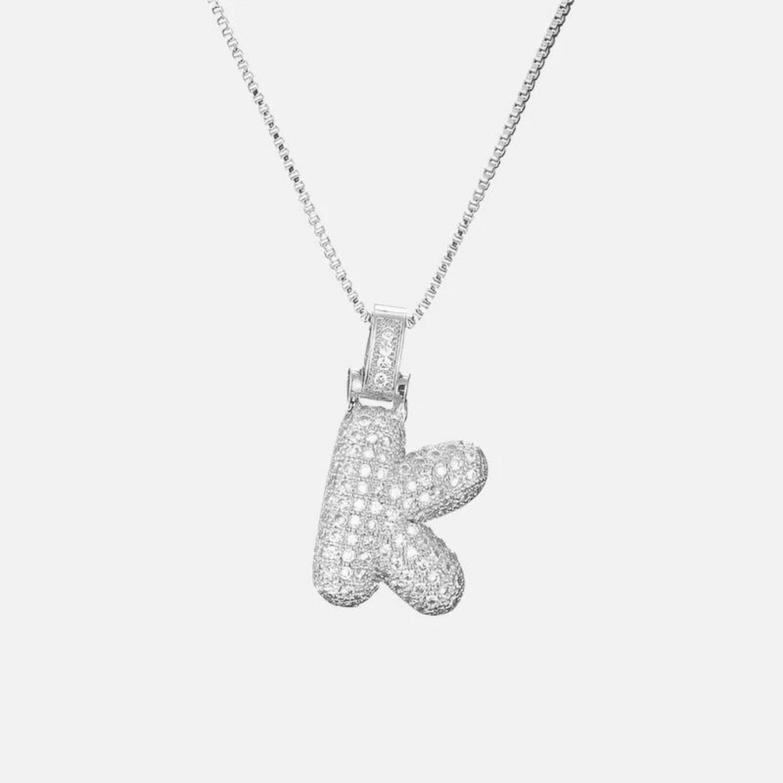 ICED Big Bubble Initial Necklace - Jewelled Me