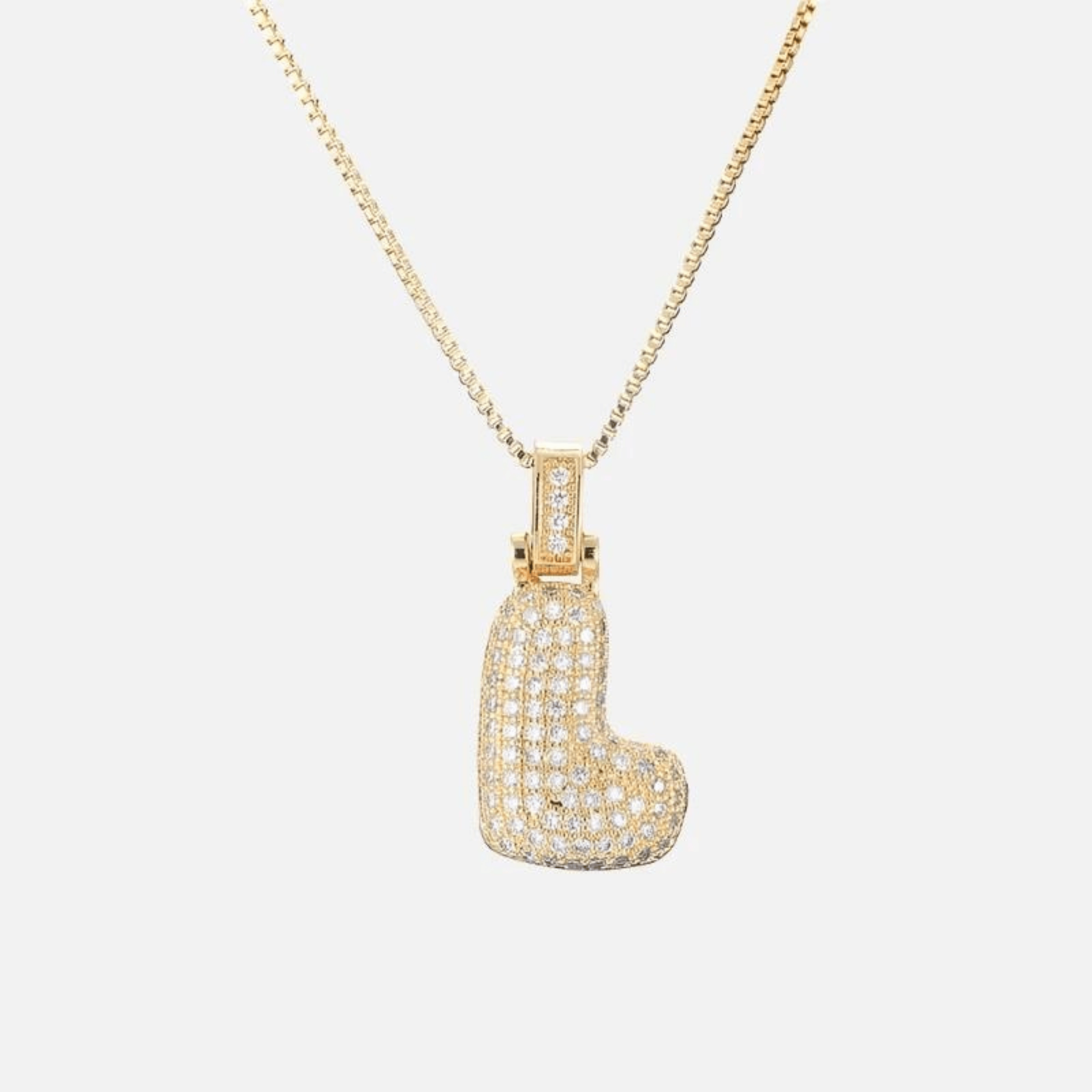 ICED Big Bubble Initial Necklace - Jewelled Me