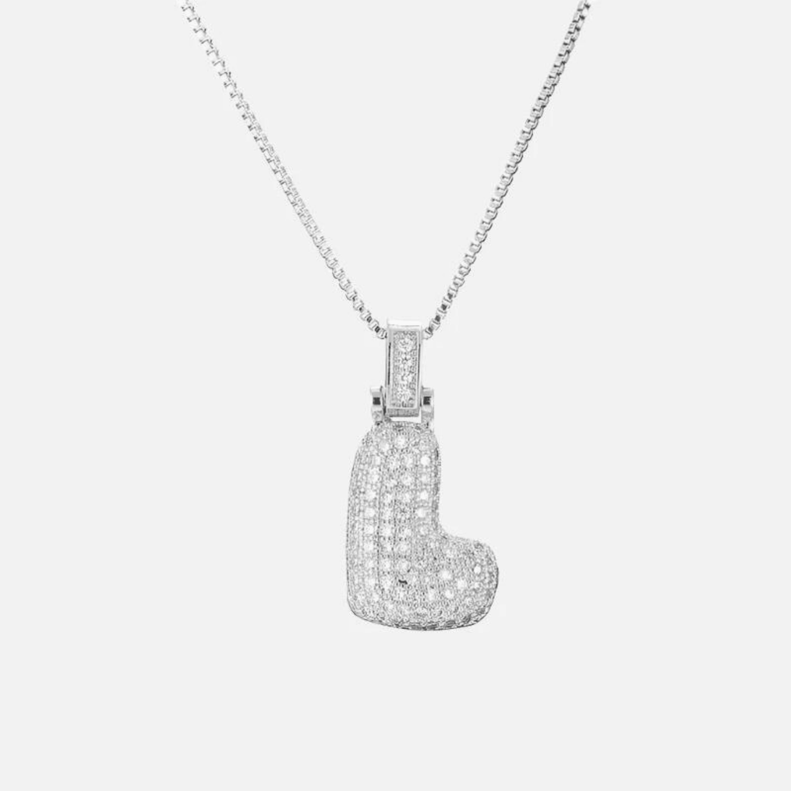 ICED Big Bubble Initial Necklace - Jewelled Me