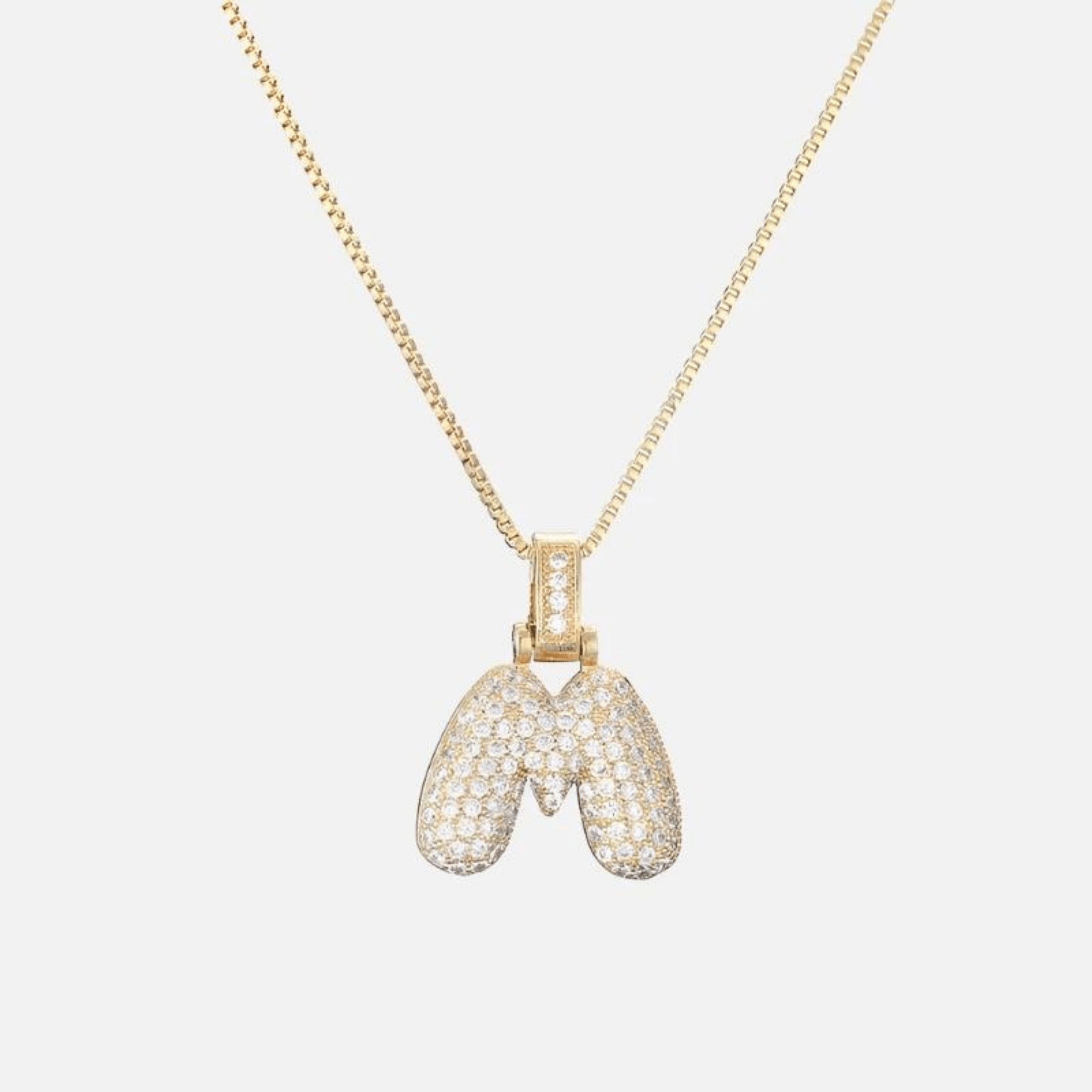 ICED Big Bubble Initial Necklace - Jewelled Me