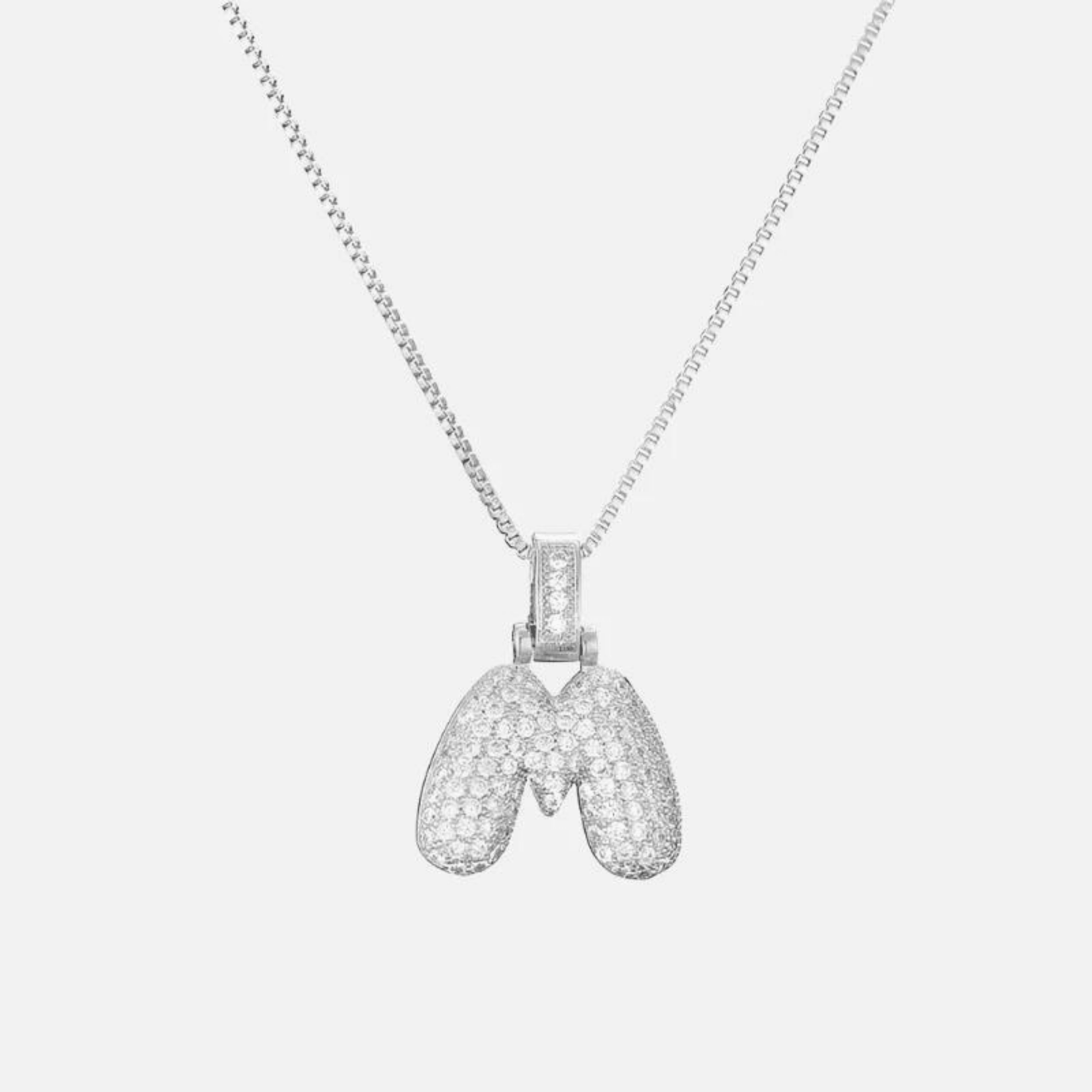 ICED Big Bubble Initial Necklace - Jewelled Me