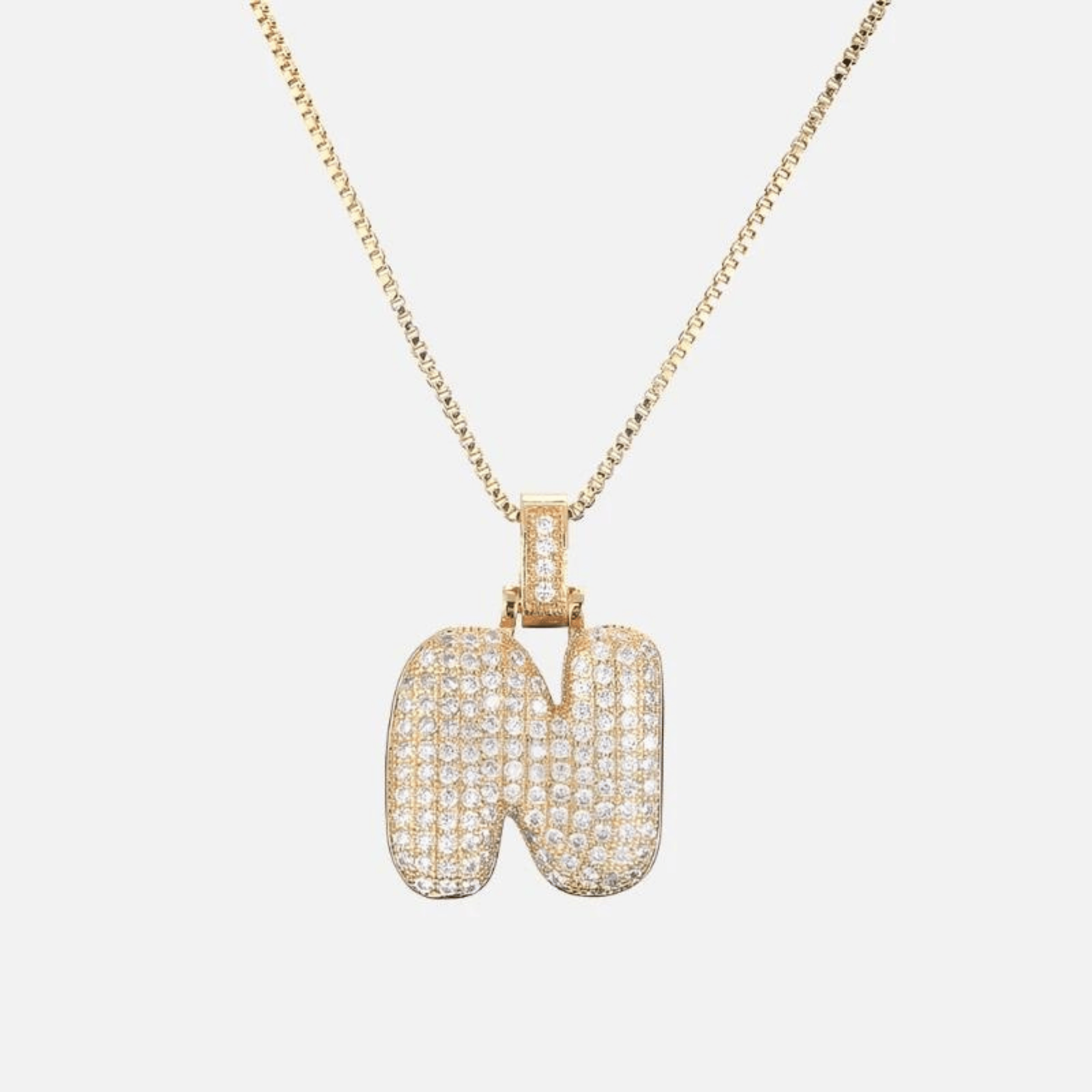 ICED Big Bubble Initial Necklace - Jewelled Me