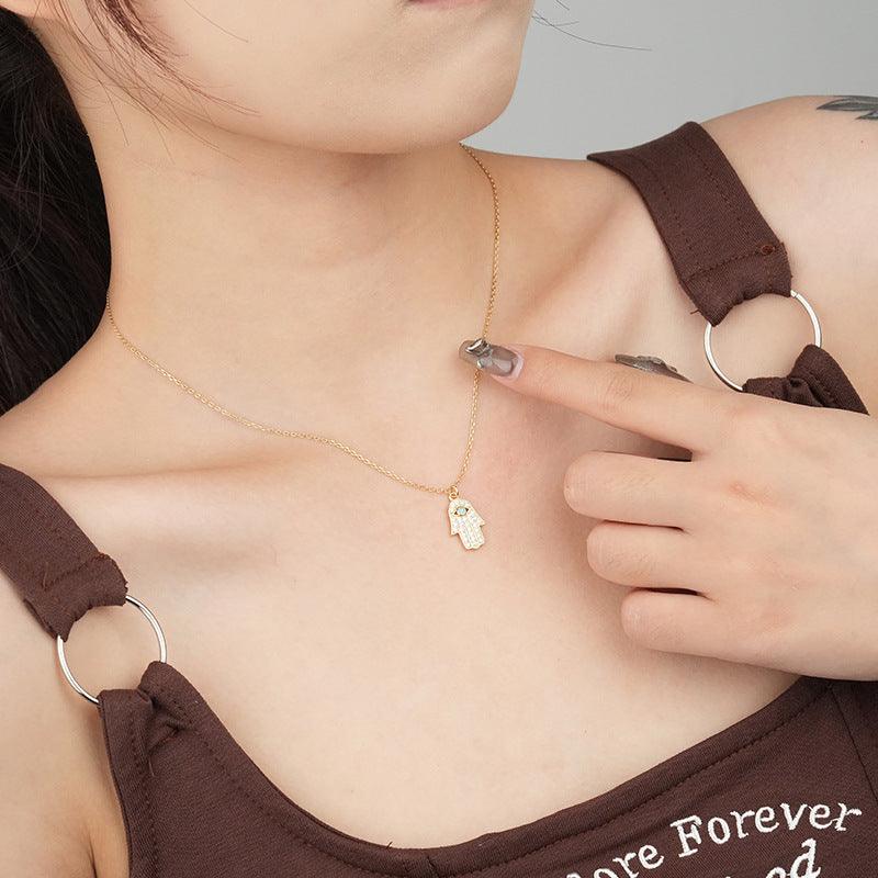 Gold Vermeil Hamsa Necklace - Jewelled Me