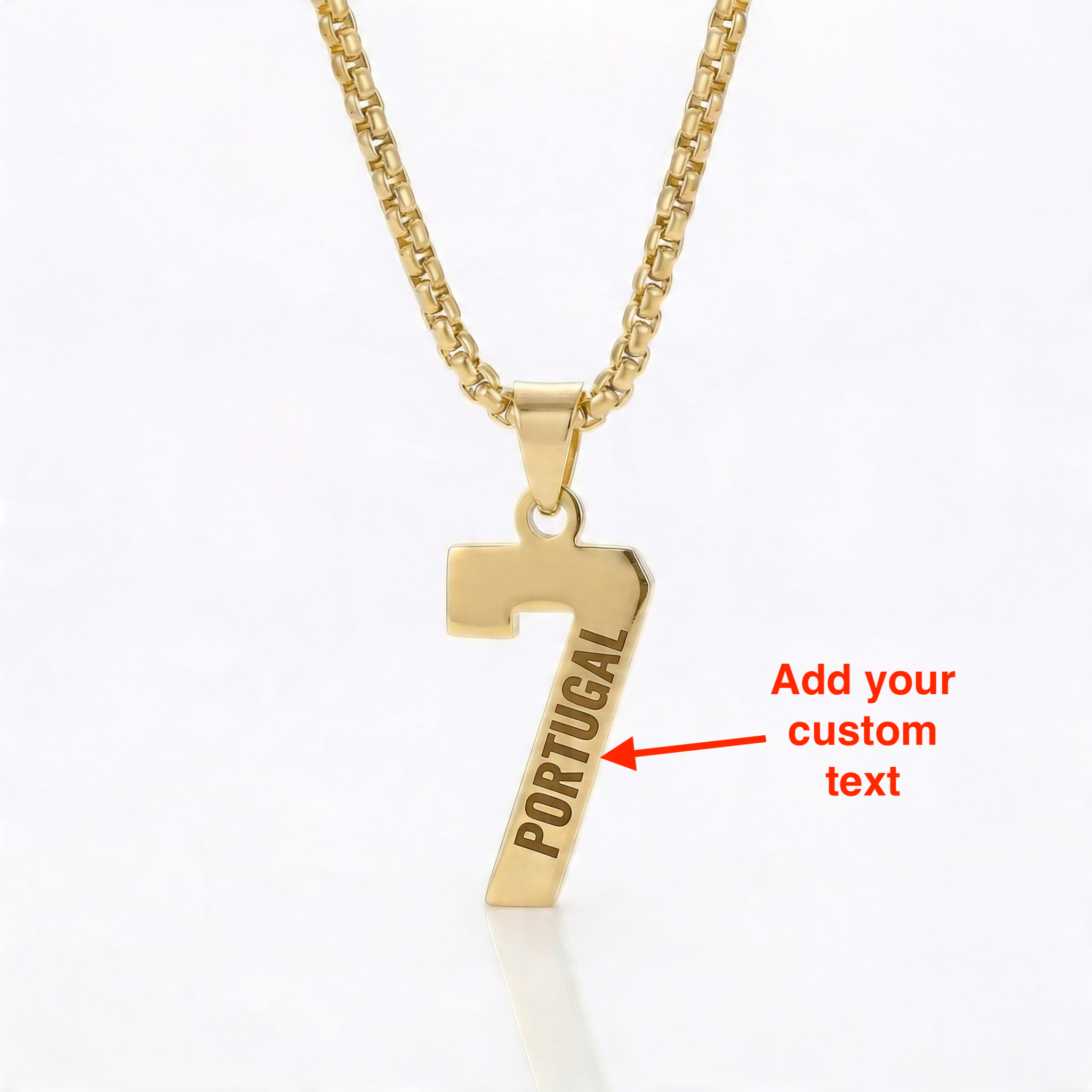 Custom Engraved Sports Number Necklace