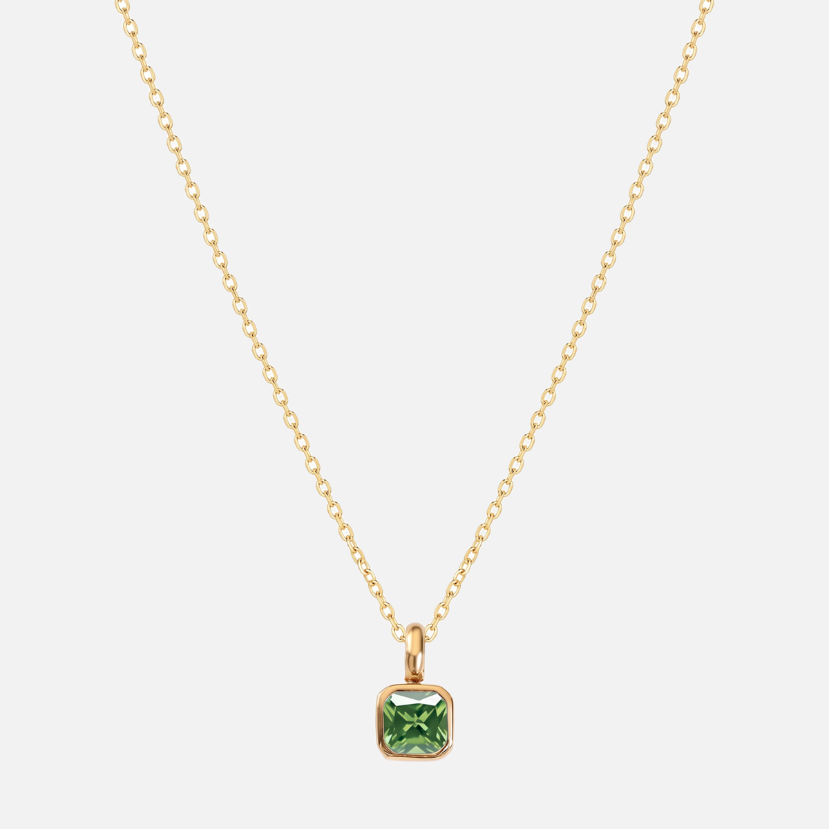 Carré Birthstone Necklace