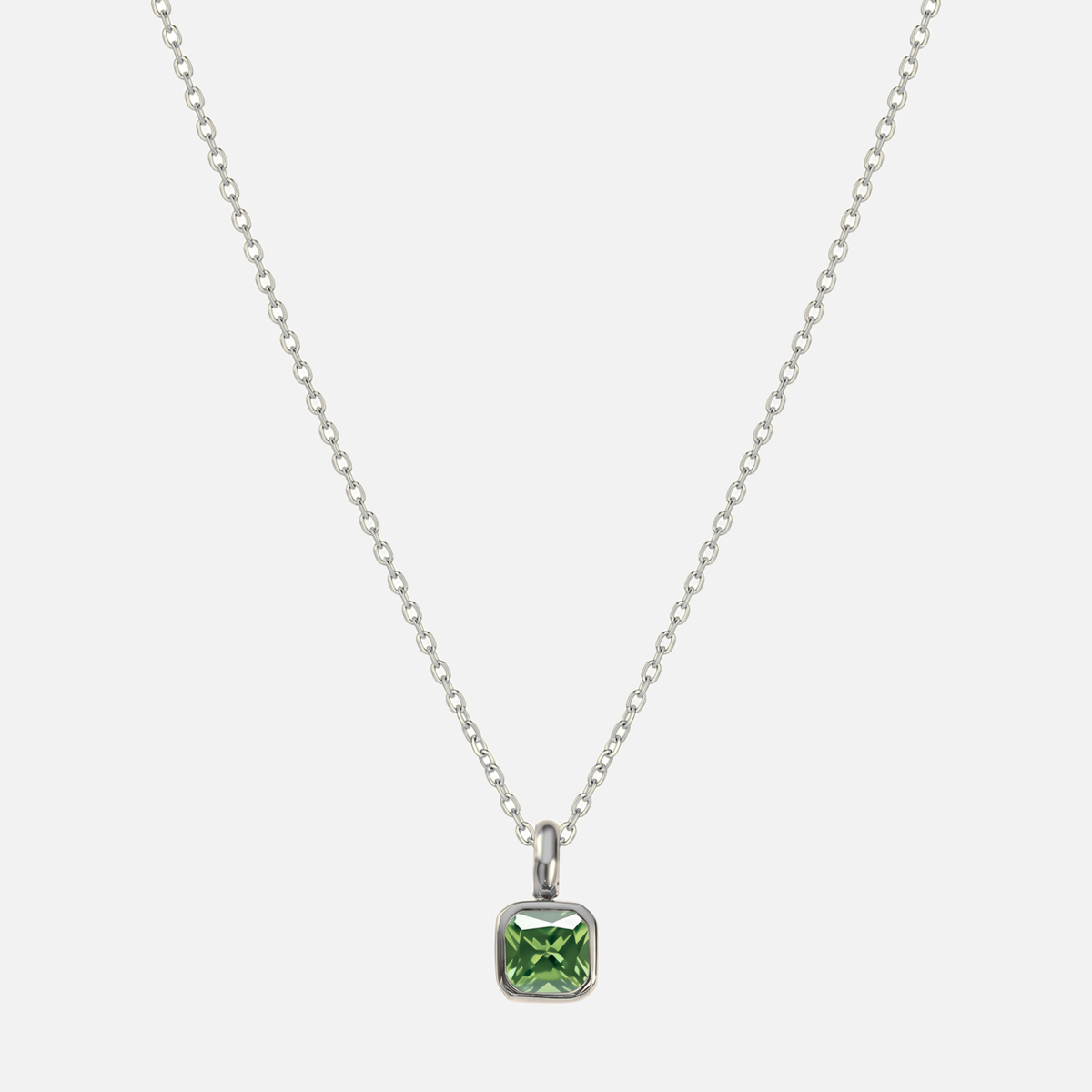 Carré Birthstone Necklace