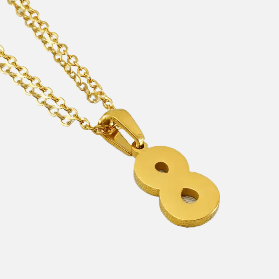 Lucky Number Necklace (18k Gold-Plated) - Jewelled Me