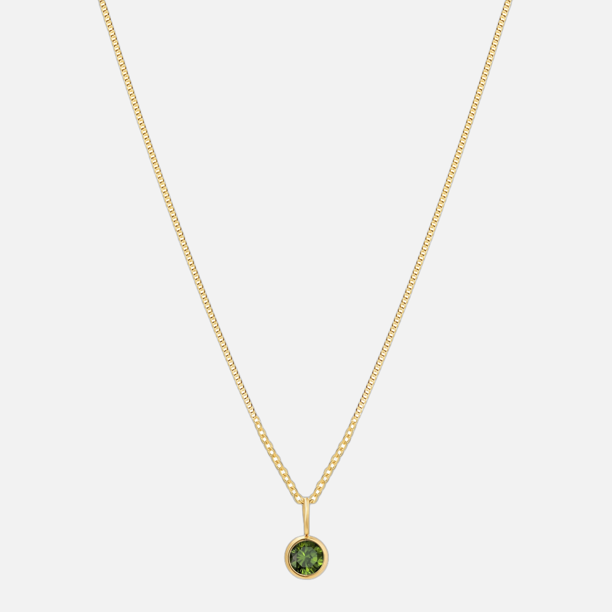 Suspended Birthstone Necklace (14k Gold-Plated)