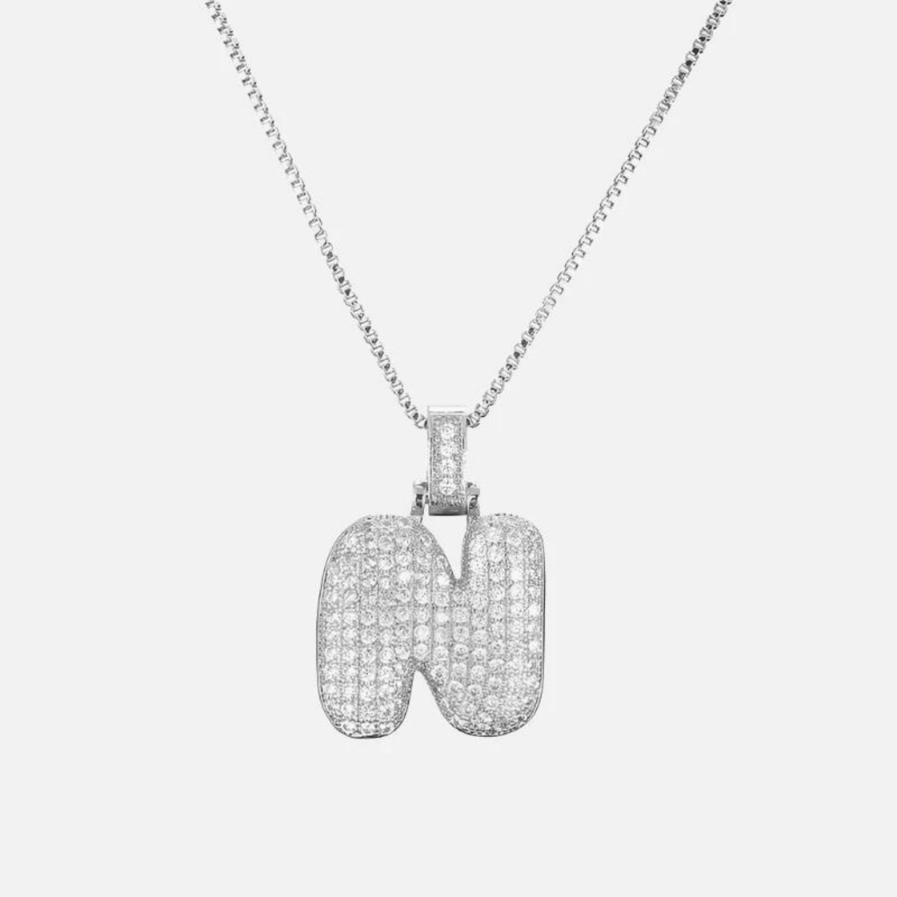 ICED Big Bubble Initial Necklace - Jewelled Me