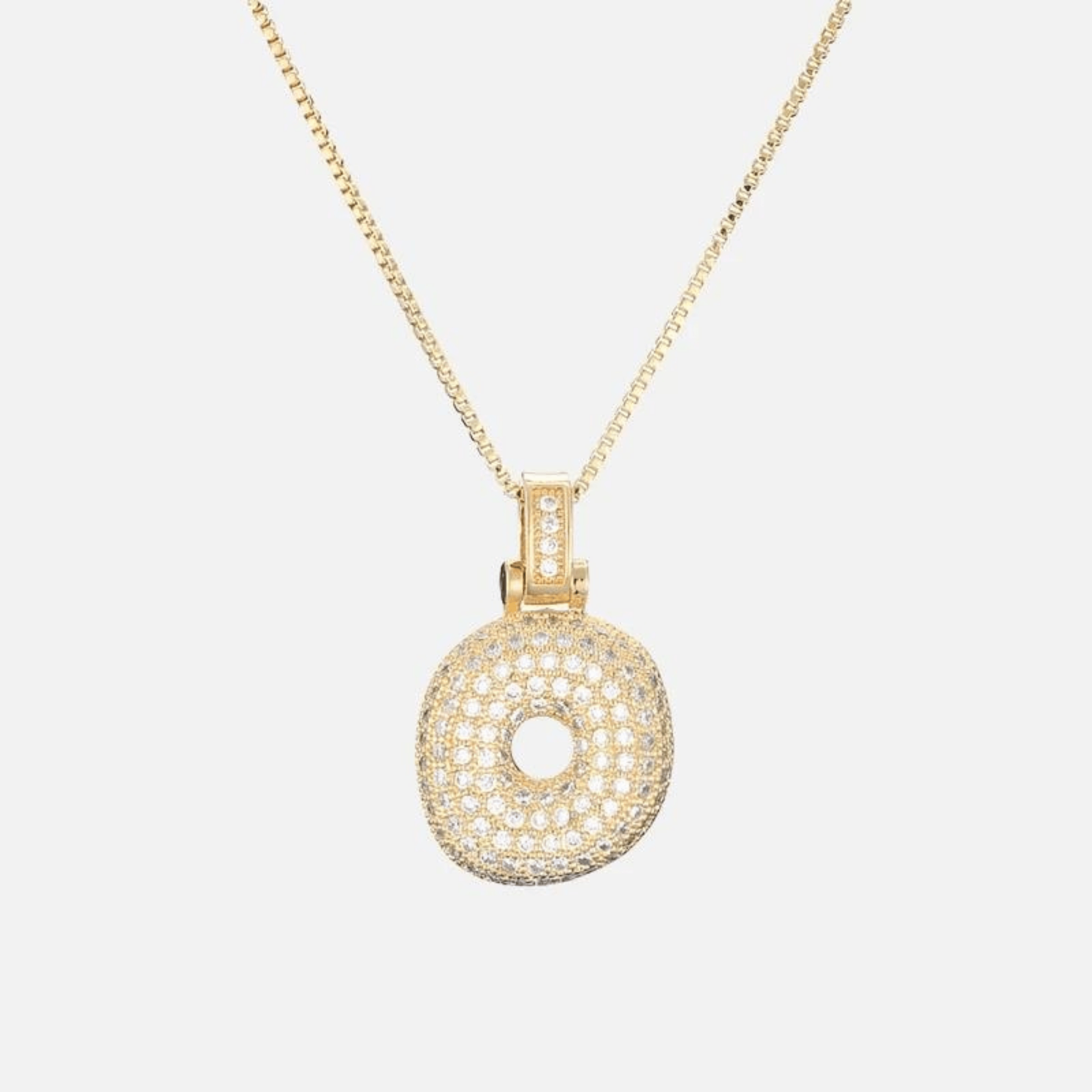 ICED Big Bubble Initial Necklace - Jewelled Me