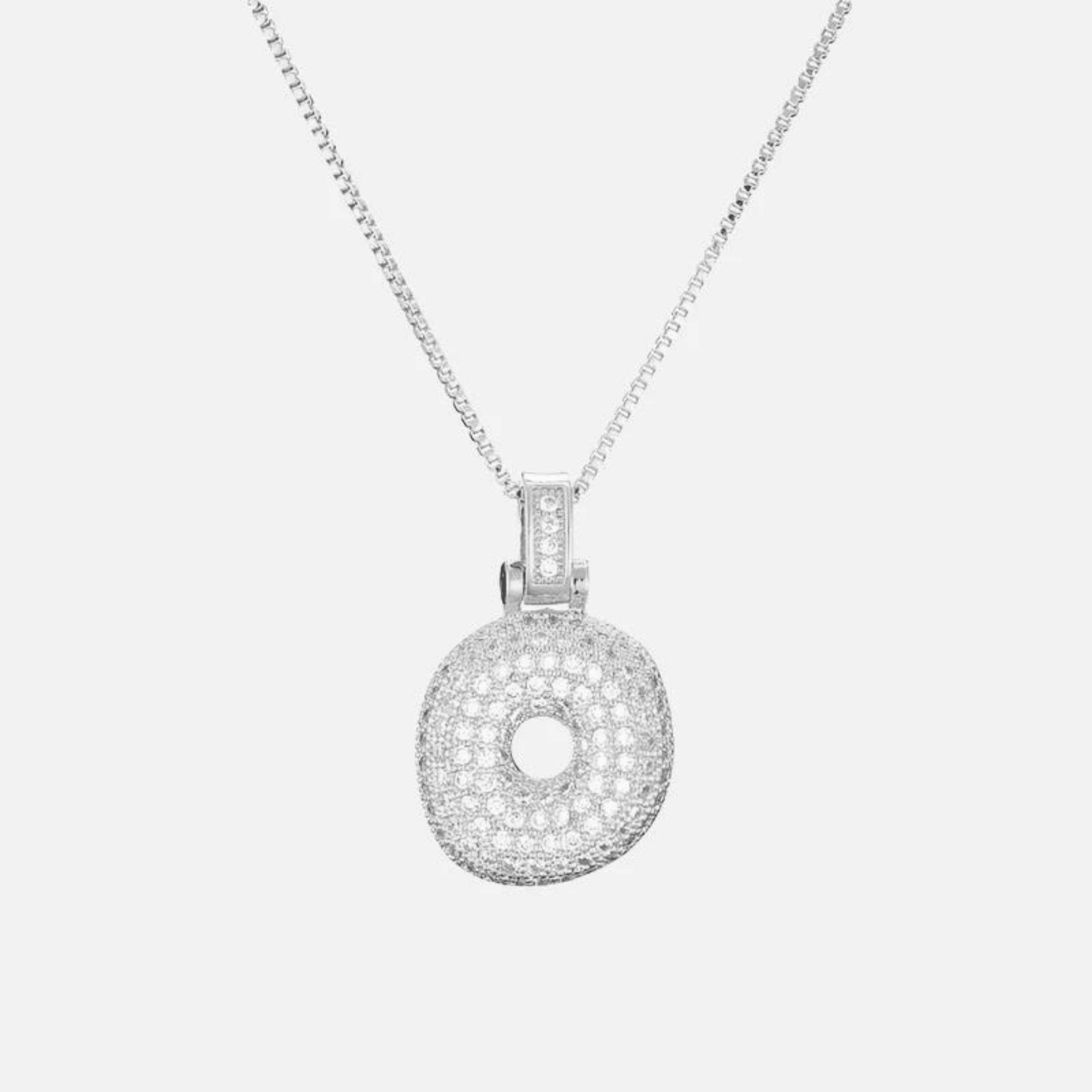 ICED Big Bubble Initial Necklace - Jewelled Me