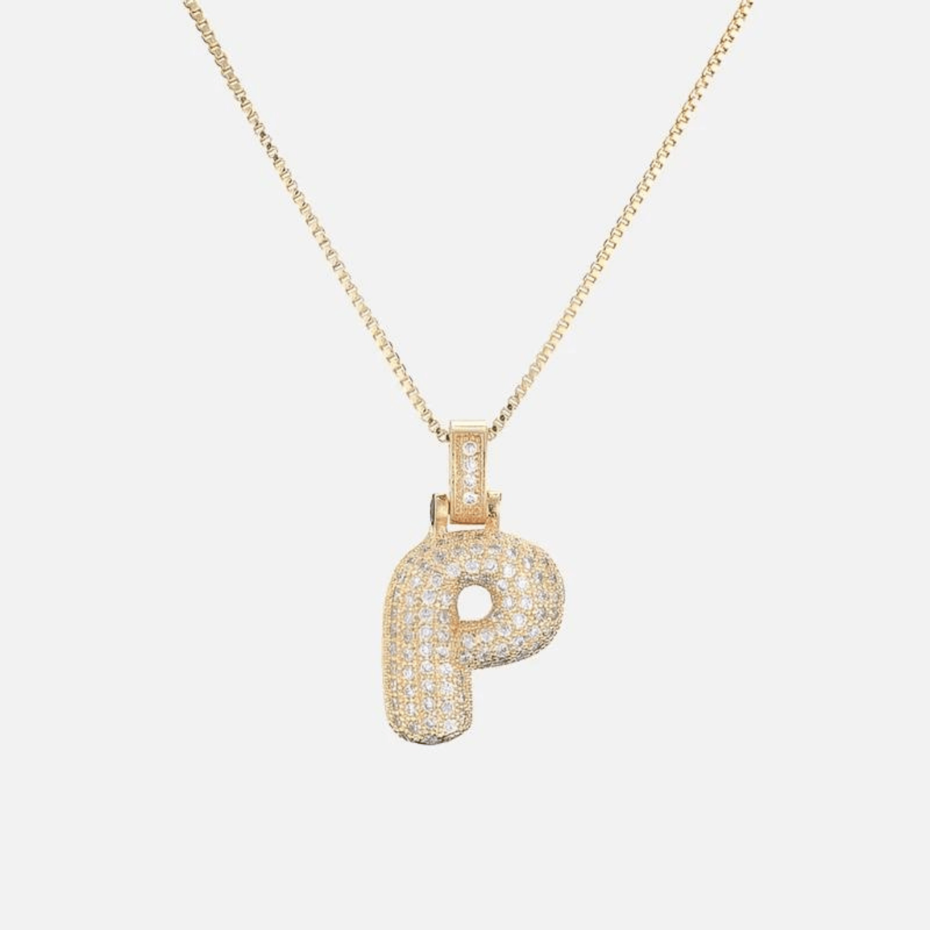ICED Big Bubble Initial Necklace - Jewelled Me