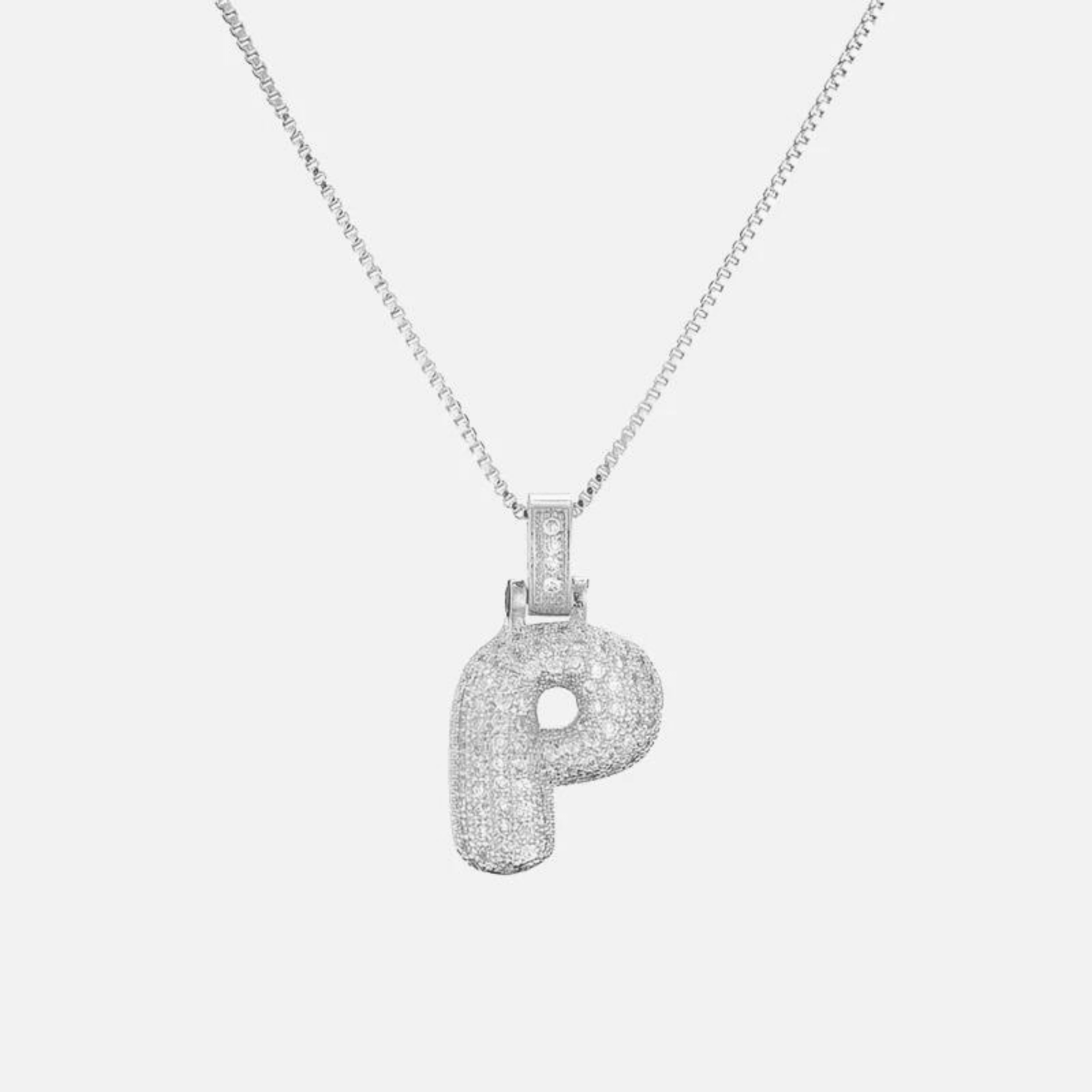 ICED Big Bubble Initial Necklace - Jewelled Me
