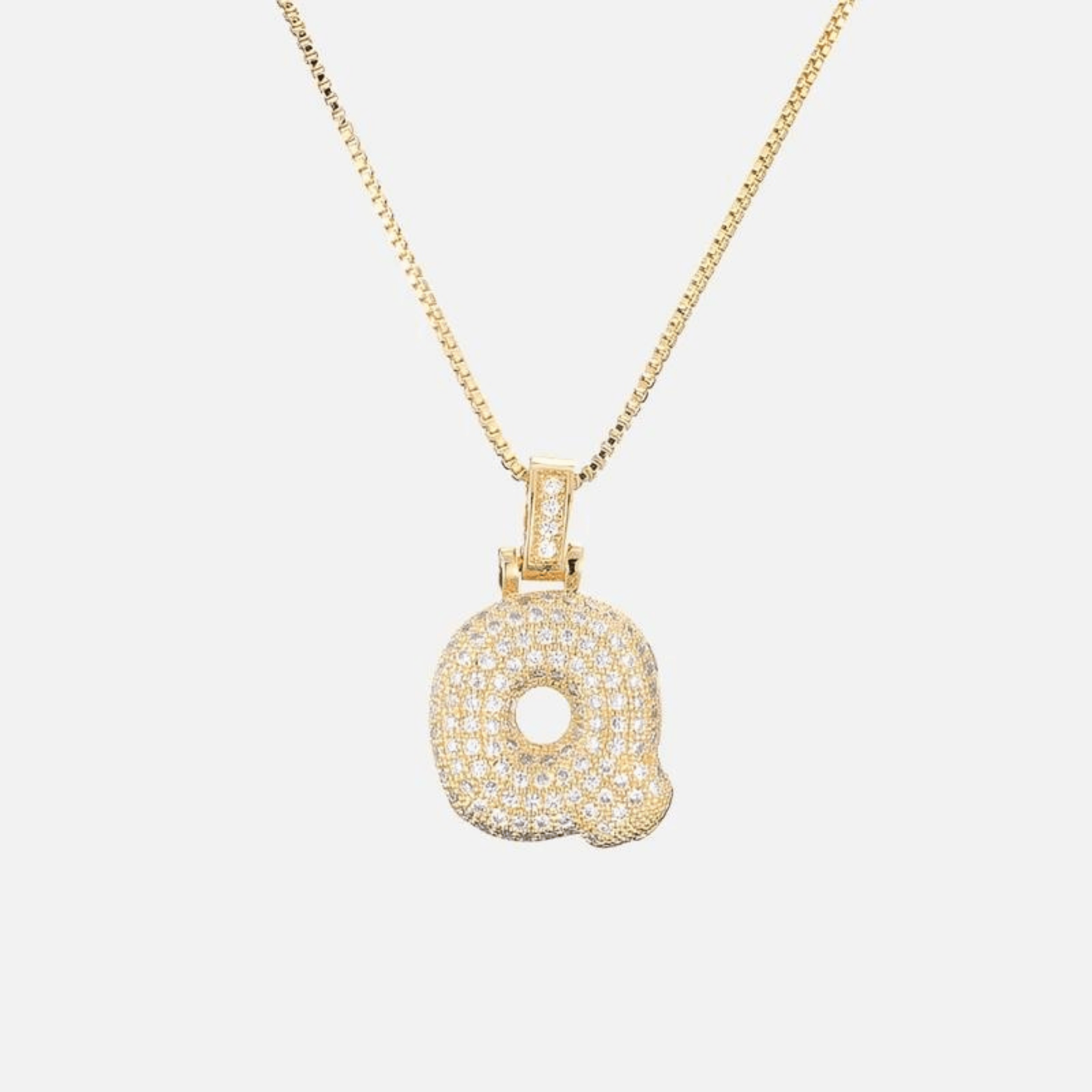 ICED Big Bubble Initial Necklace - Jewelled Me