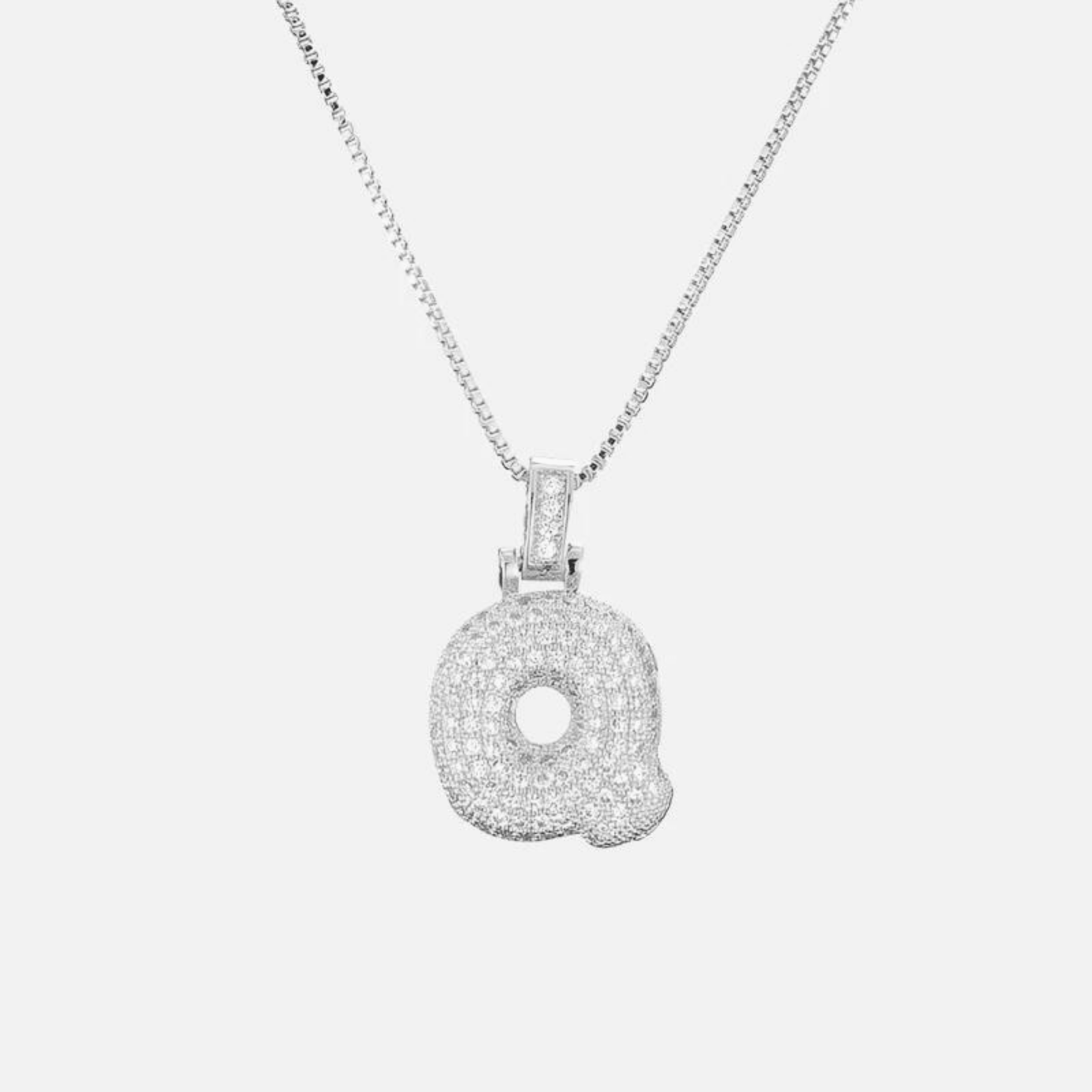 ICED Big Bubble Initial Necklace - Jewelled Me