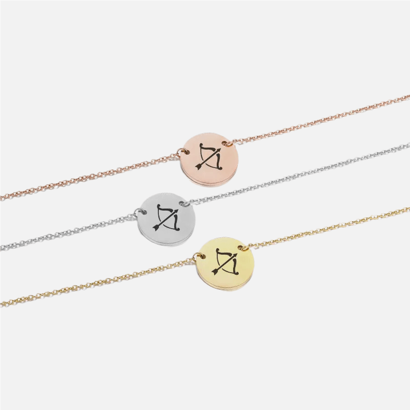 Emblem Zodiac Pendant Necklace (14K Gold-Plated) - Jewelled Me